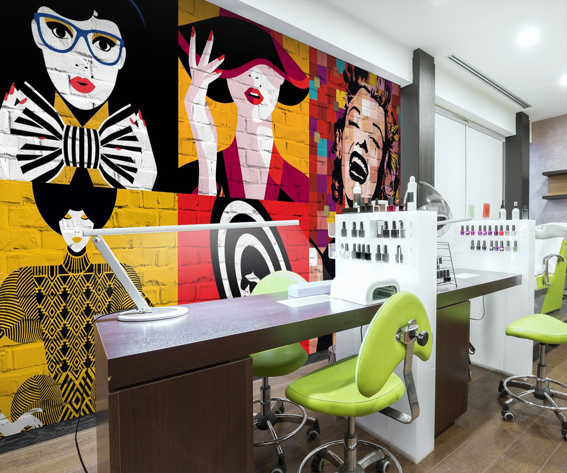 3D Color Woman 075 Wall Murals