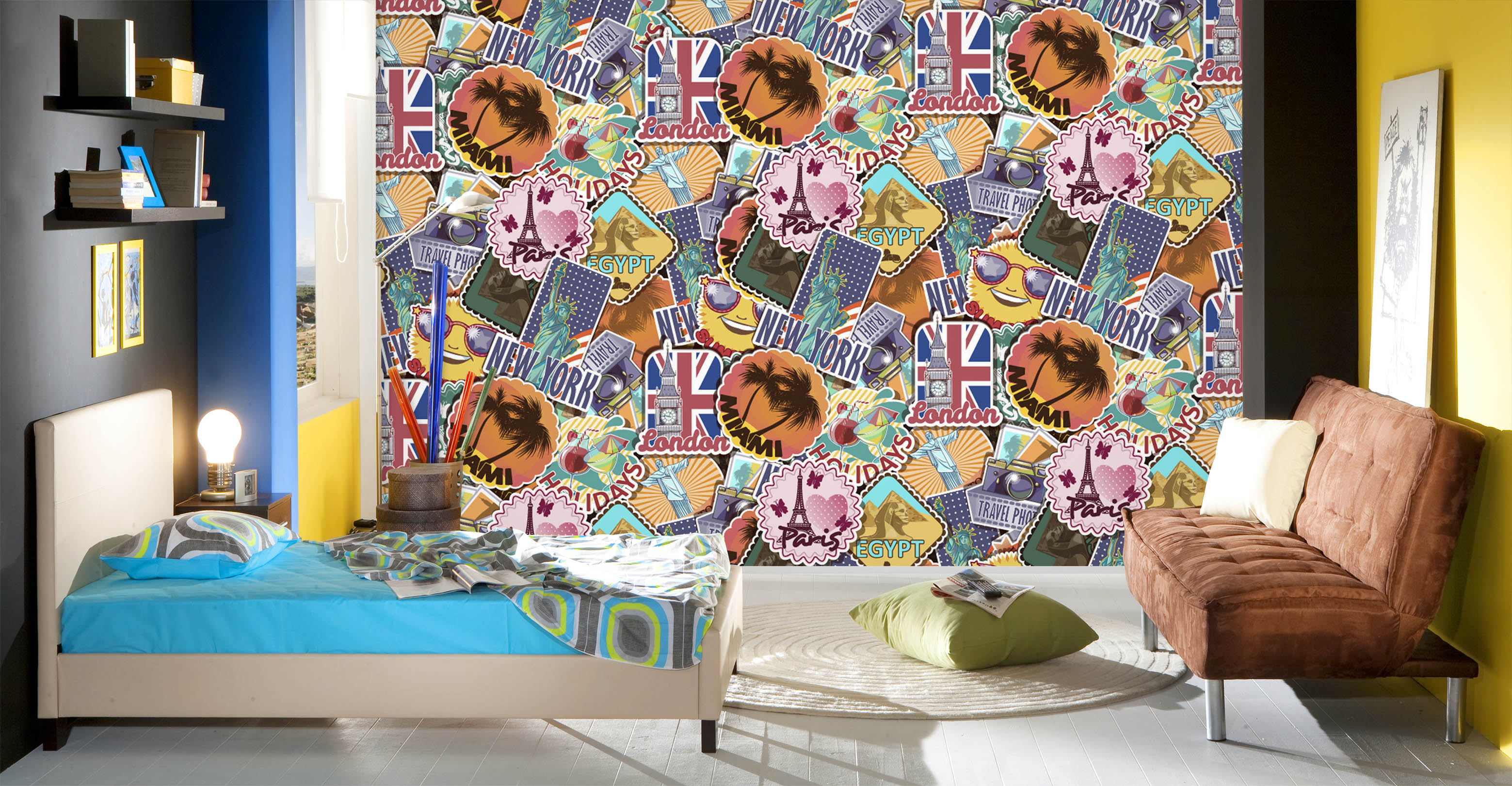 3D Coconut Tower Flag 58015 Wall Murals