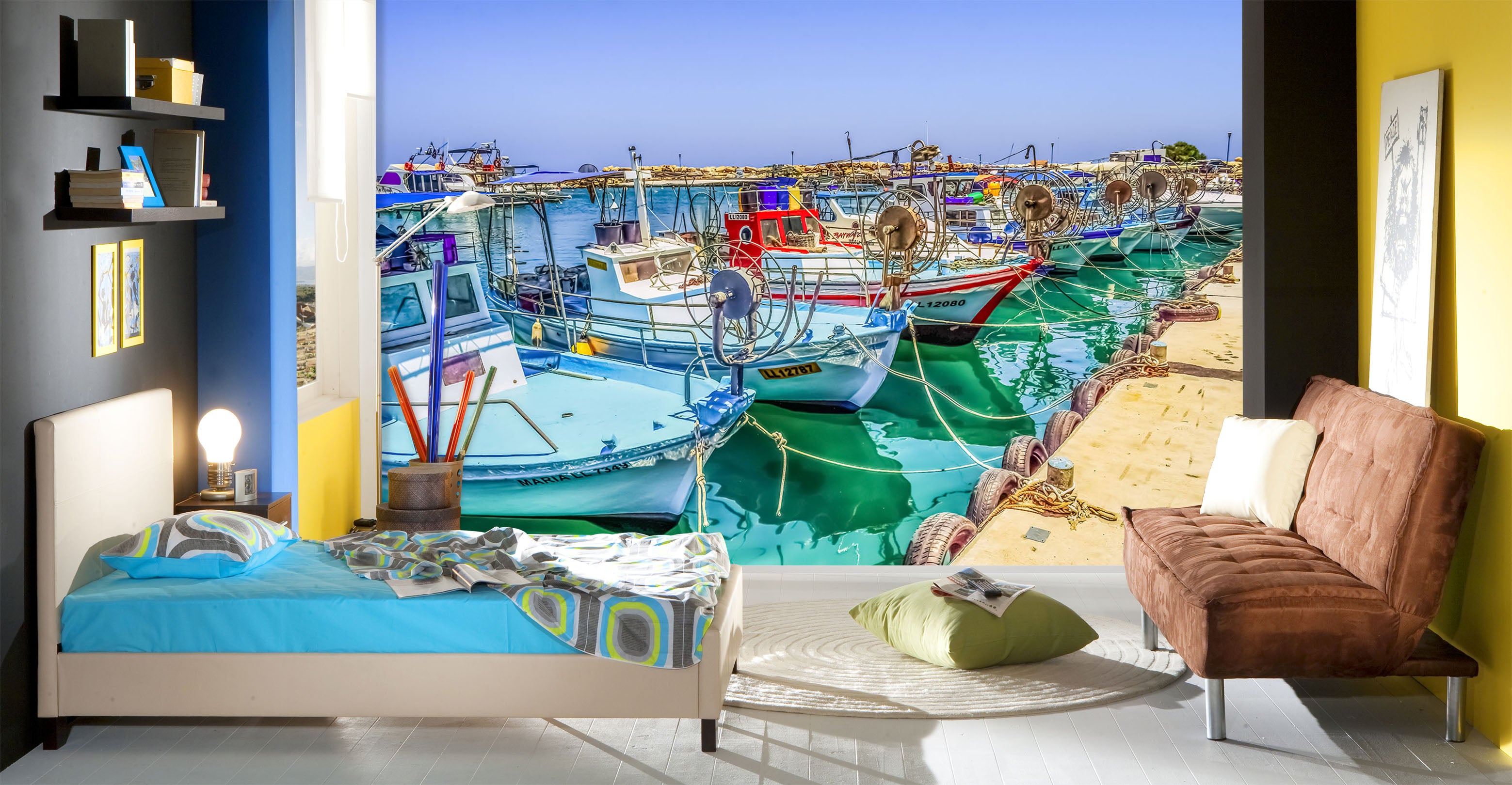 3D Fishing Boat 006 Vehicle Wall Murals