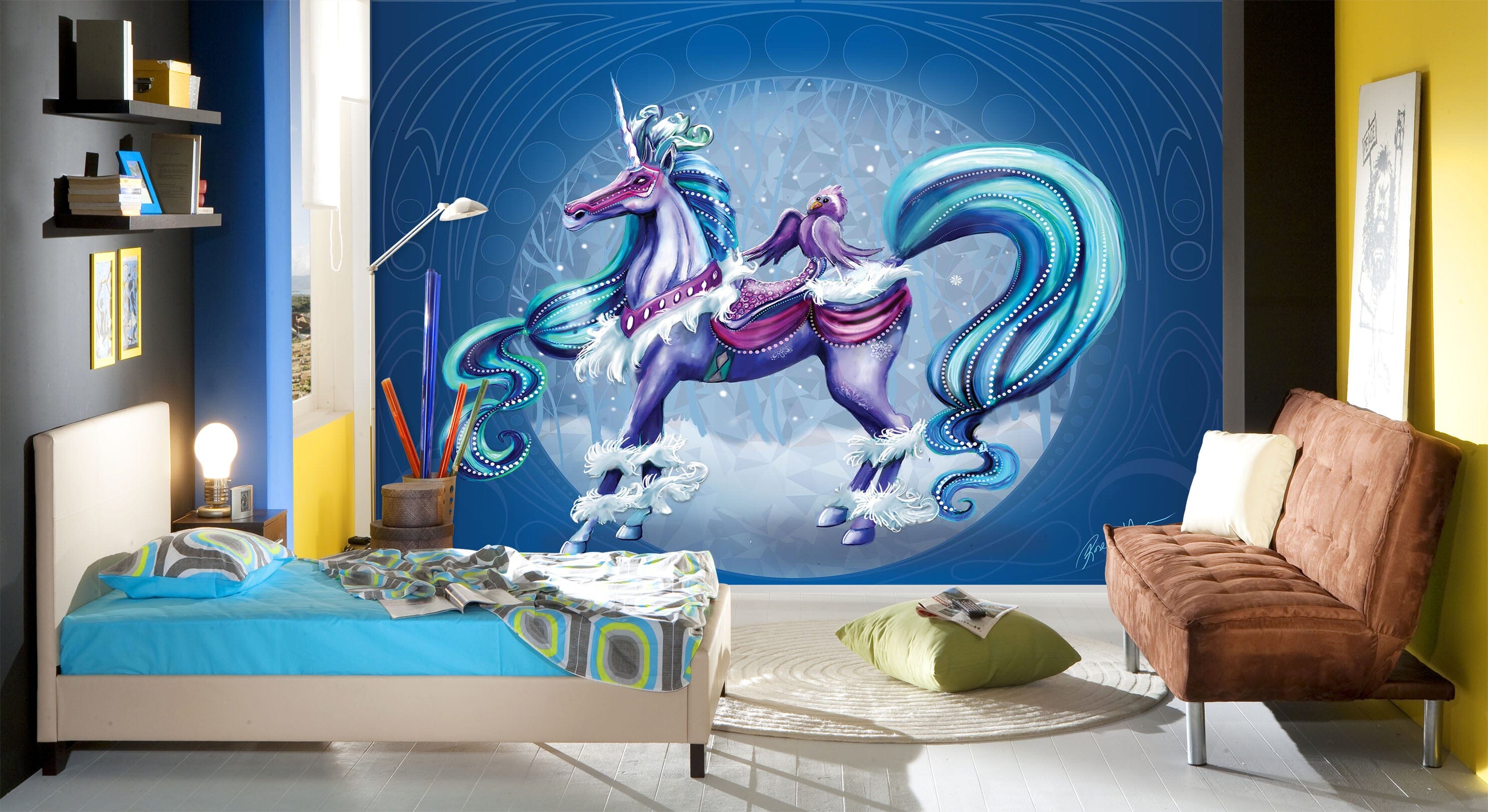 3D Cloud Unicorn 107 Rose Catherine Khan Wall Mural Wall Murals Wallpaper AJ Wallpaper 2