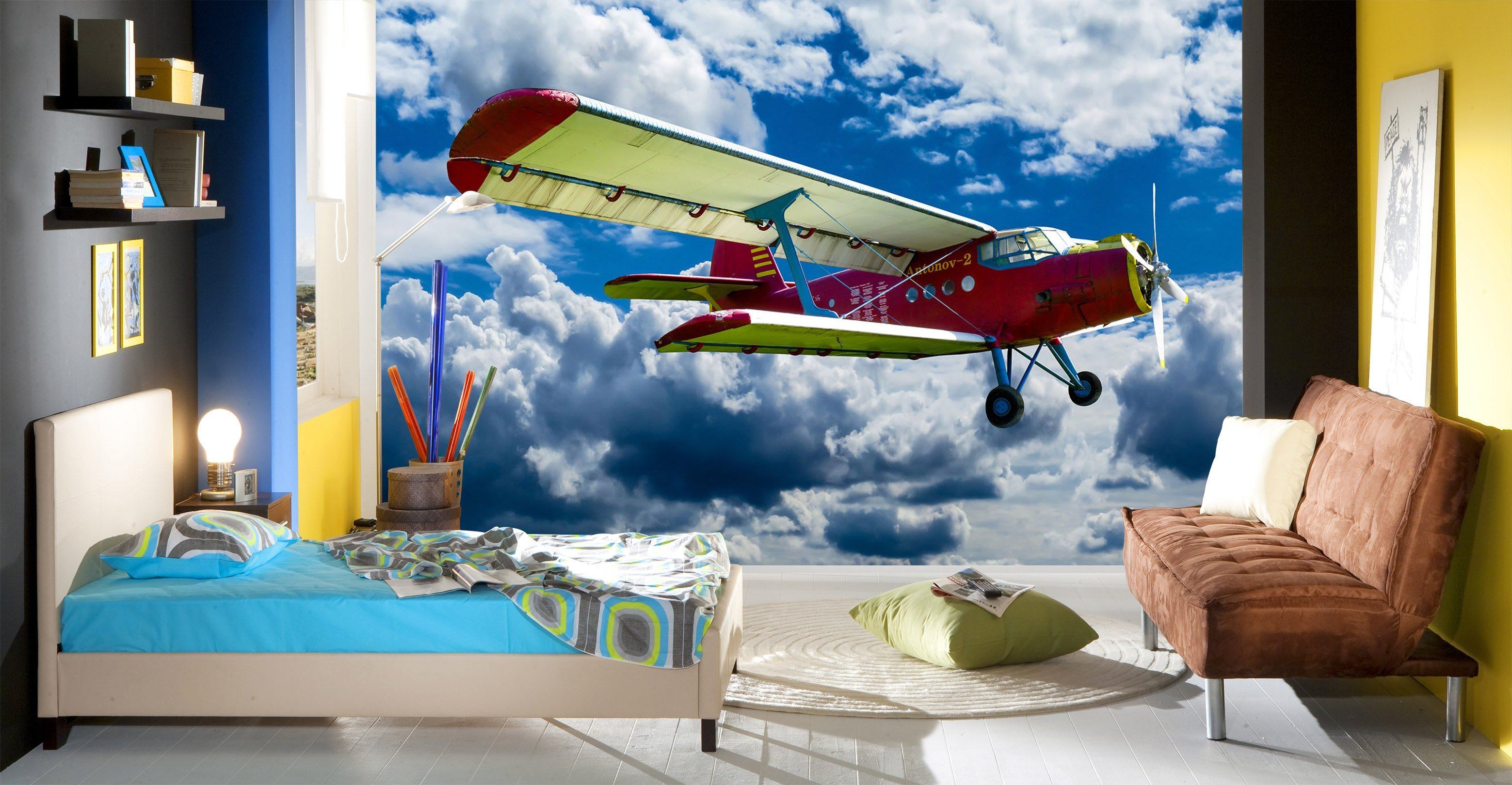 3D Plane Sky 896 Vehicle Wall Murals Wallpaper AJ Wallpaper 2