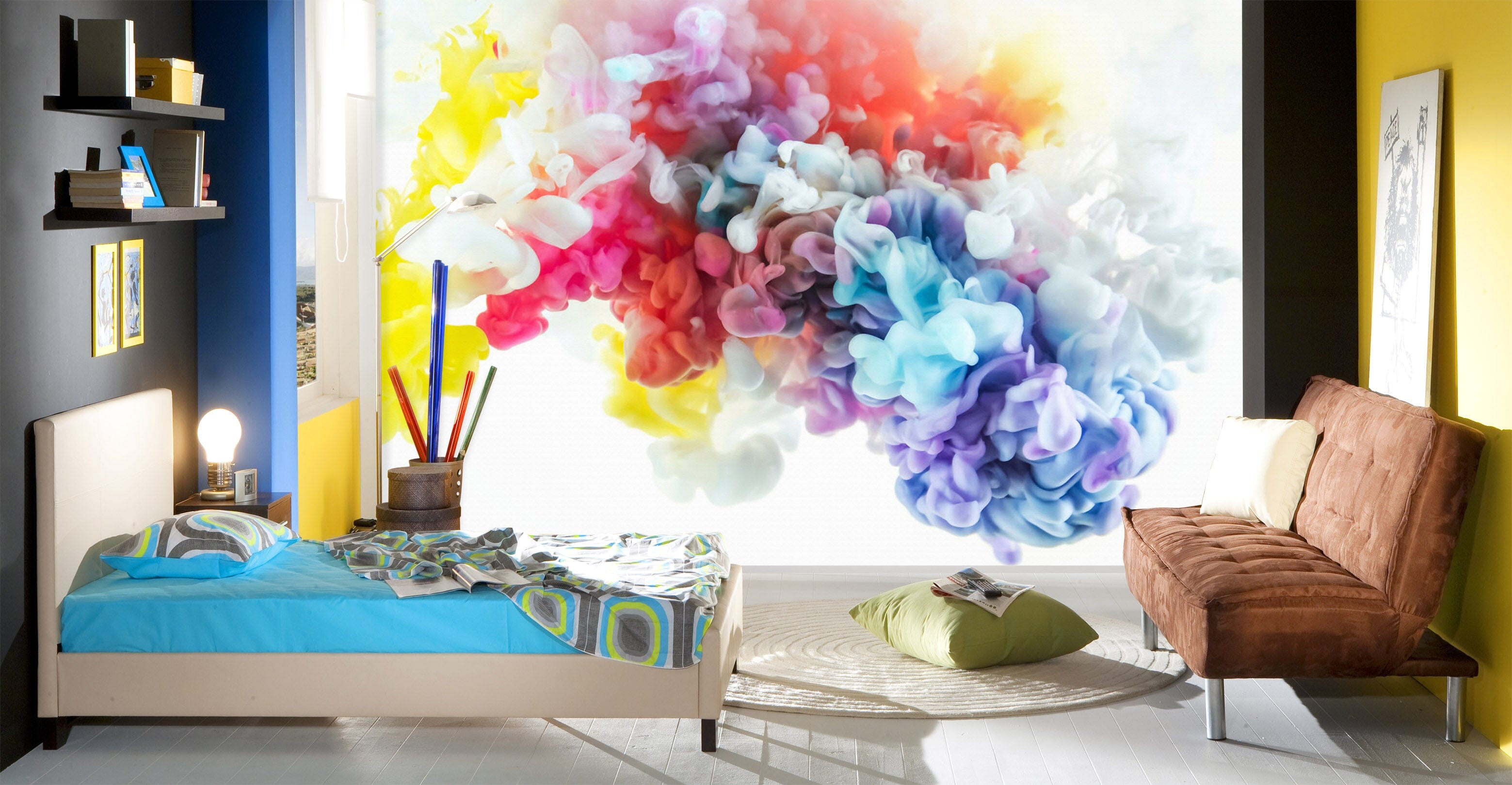 3D Colored Clouds 1689 Wall Murals Wallpaper AJ Wallpaper 2