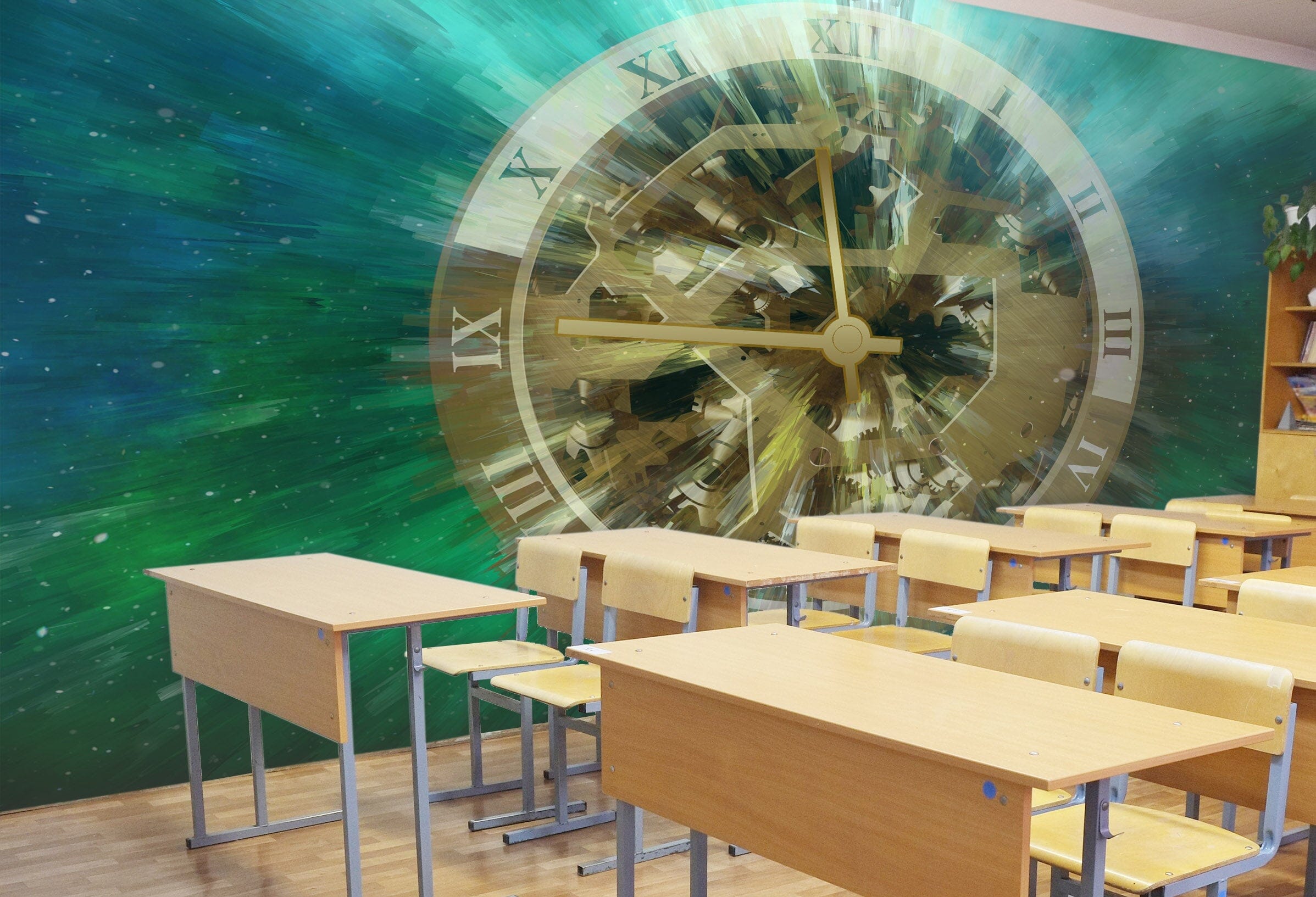 3D Timetable Gear 136 Wall Murals Wallpaper AJ Wallpaper 2