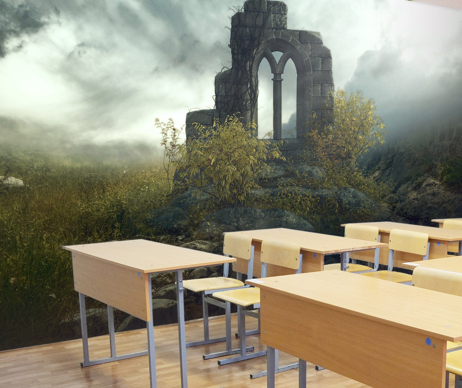 3D Fantasy Window 154 Wall Murals Wallpaper AJ Wallpaper 2