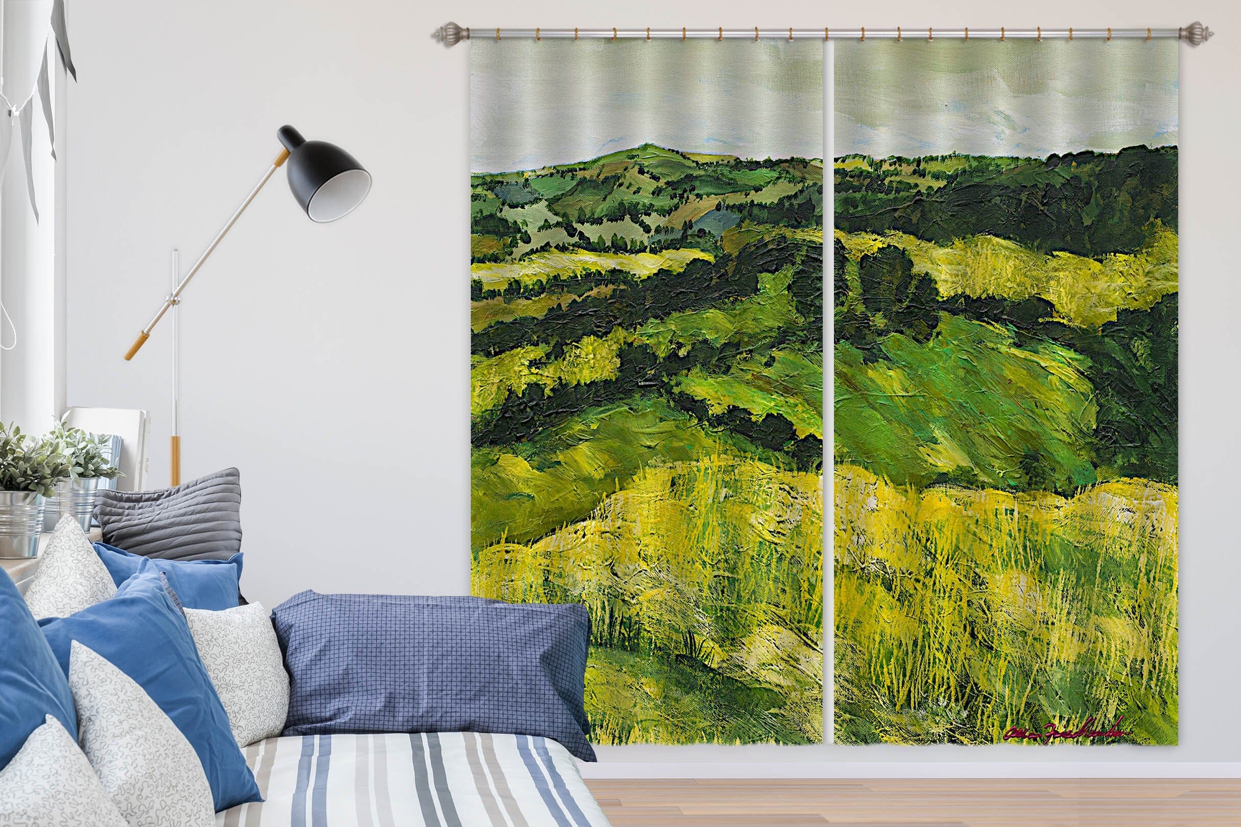 3D Green Field 182 Allan P. Friedlander Curtain Curtains Drapes Curtains AJ Creativity Home