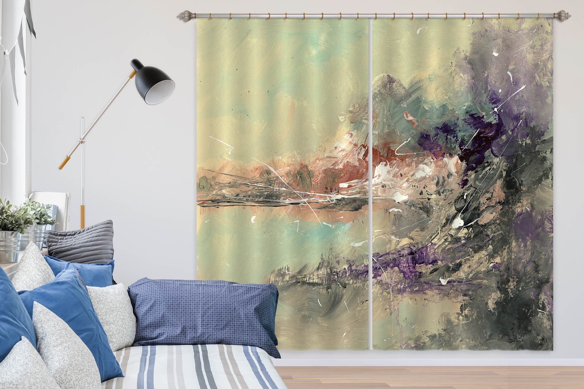 3D Seaside City 011 Anne Farrall Doyle Curtain Curtains Drapes Curtains AJ Creativity Home