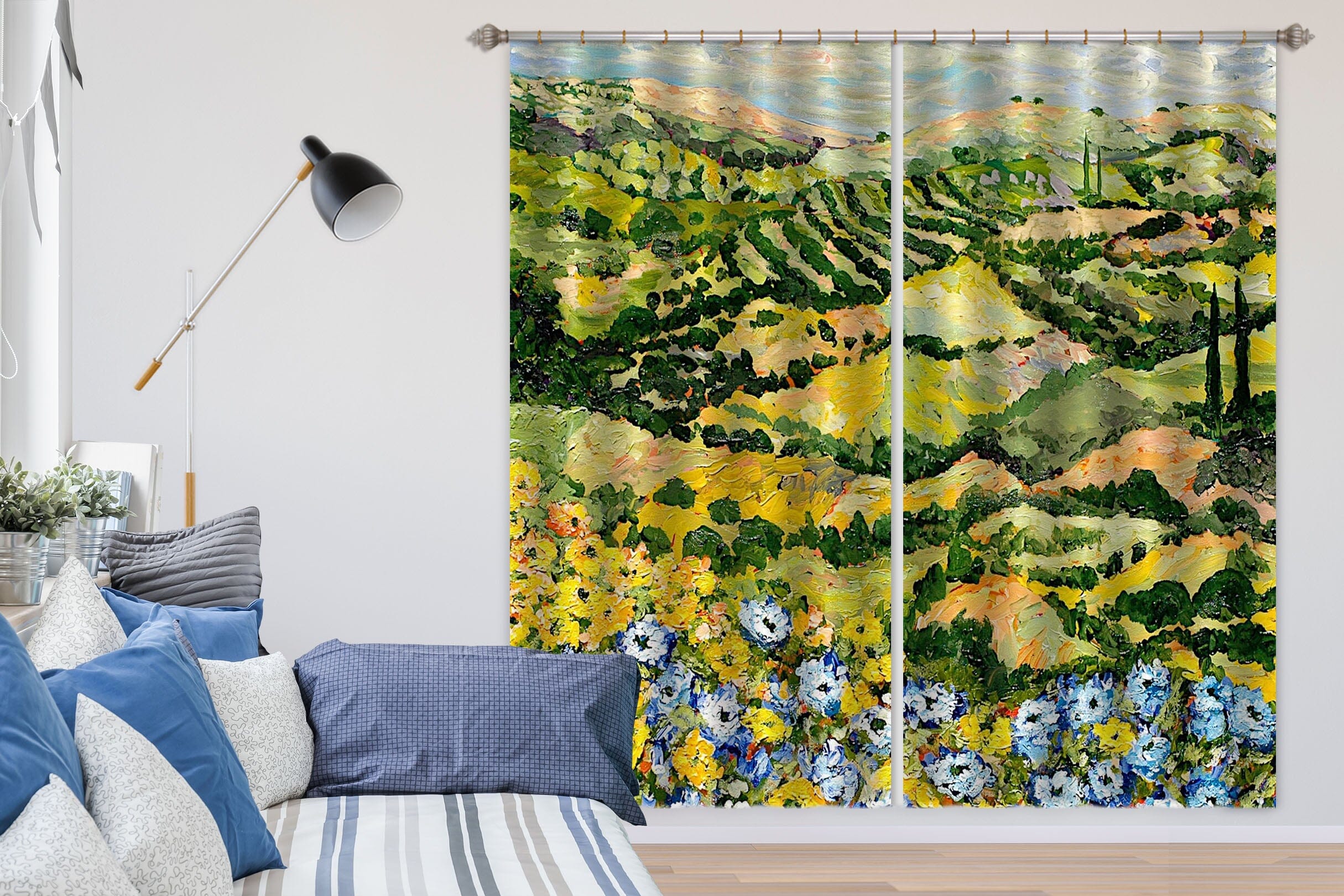 3D Spring Garden 130 Allan P. Friedlander Curtain Curtains Drapes Curtains AJ Creativity Home