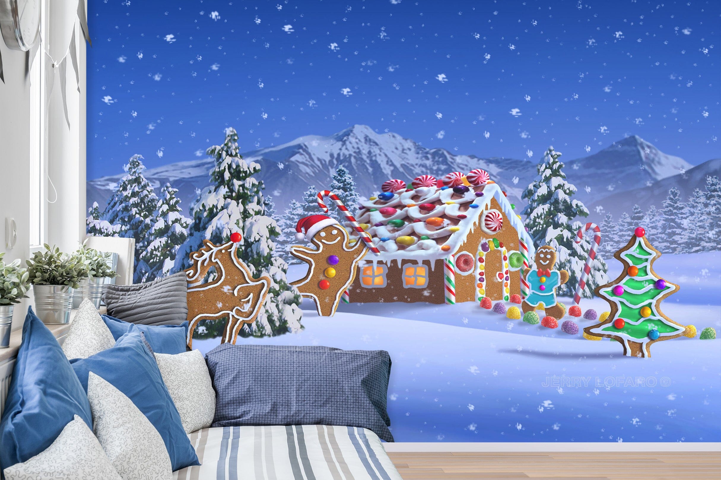 3D Gingerbread Fantasy 107 Jerry LoFaro Wall Mural Wall Murals Wallpaper AJ Wallpaper 2
