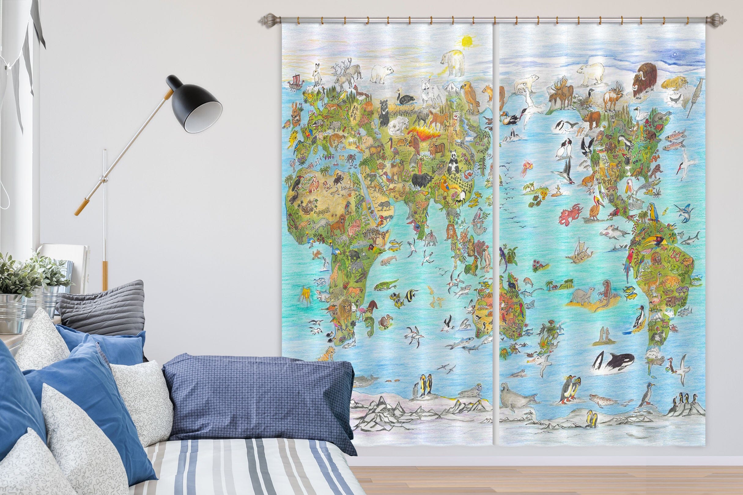 3D Valley Sea 059 Michael Sewell Curtain Curtains Drapes Curtains AJ Creativity Home