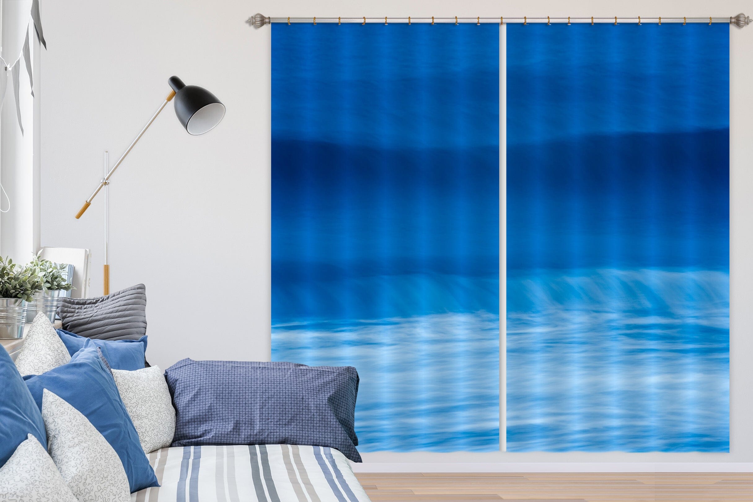 3D Blue Waves 147 Marco Carmassi Curtain Curtains Drapes Curtains AJ Creativity Home
