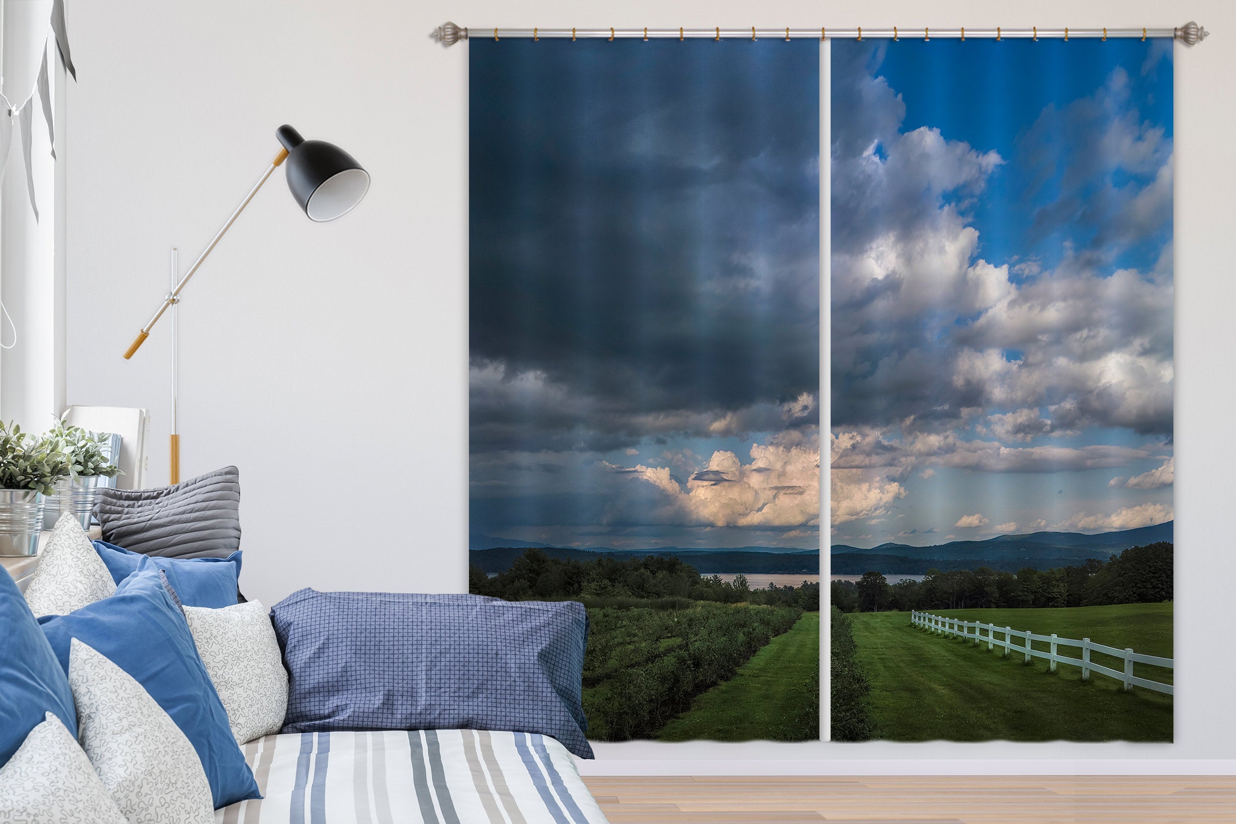 3D Orchard Lawn 006 Jerry LoFaro Curtain Curtains Drapes