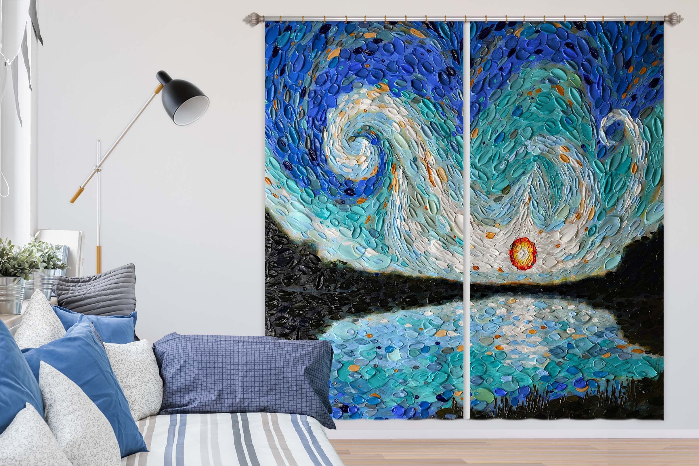 3D Eye Of The Sky 037 Dena Tollefson Curtain Curtains Drapes Curtains AJ Creativity Home