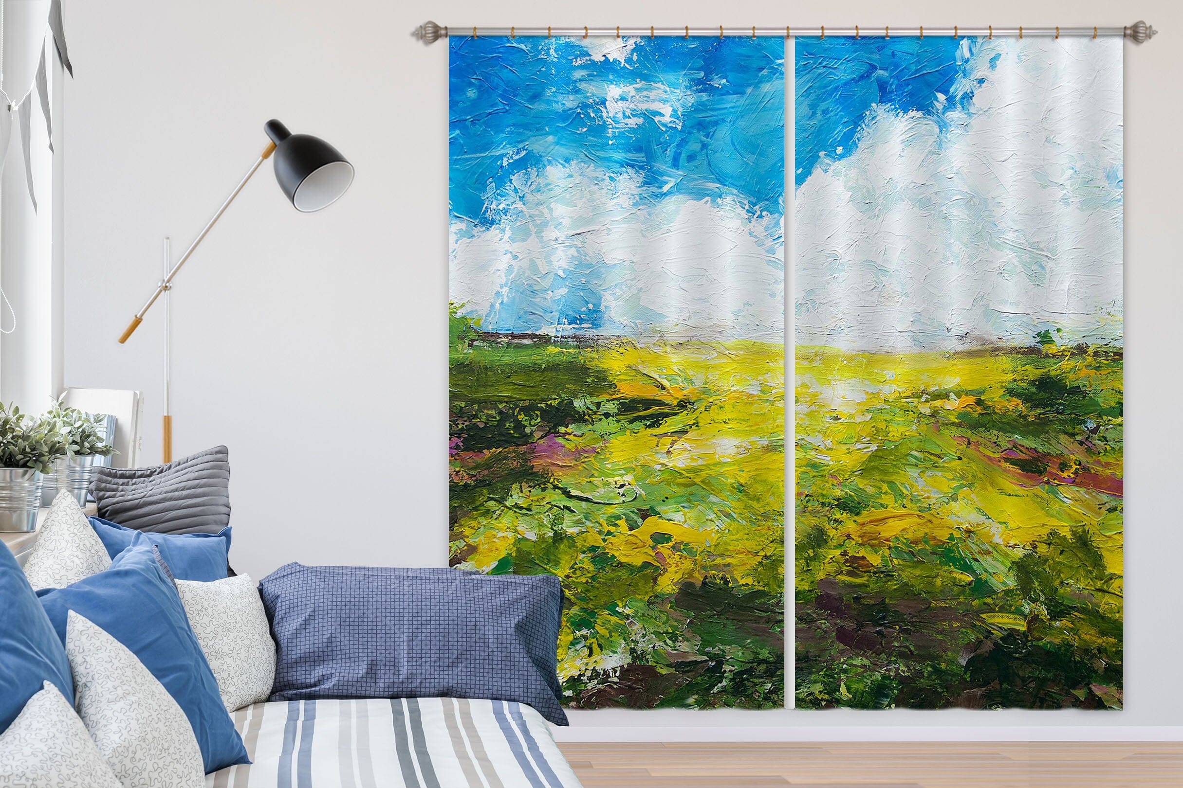 3D Green Grassland 249 Allan P. Friedlander Curtain Curtains Drapes Curtains AJ Creativity Home