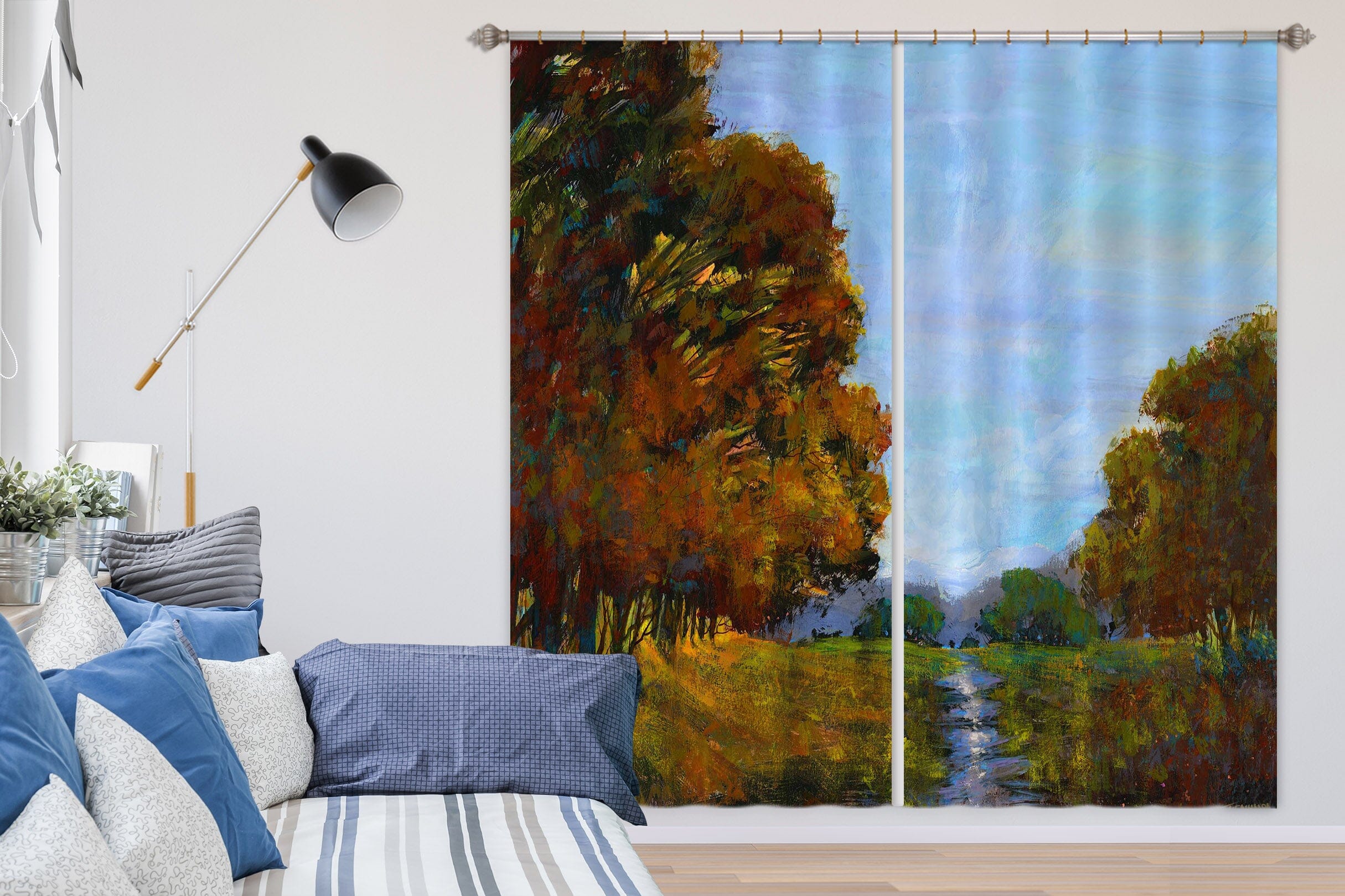 3D Winding River 217 Michael Tienhaara Curtain Curtains Drapes Curtains AJ Creativity Home