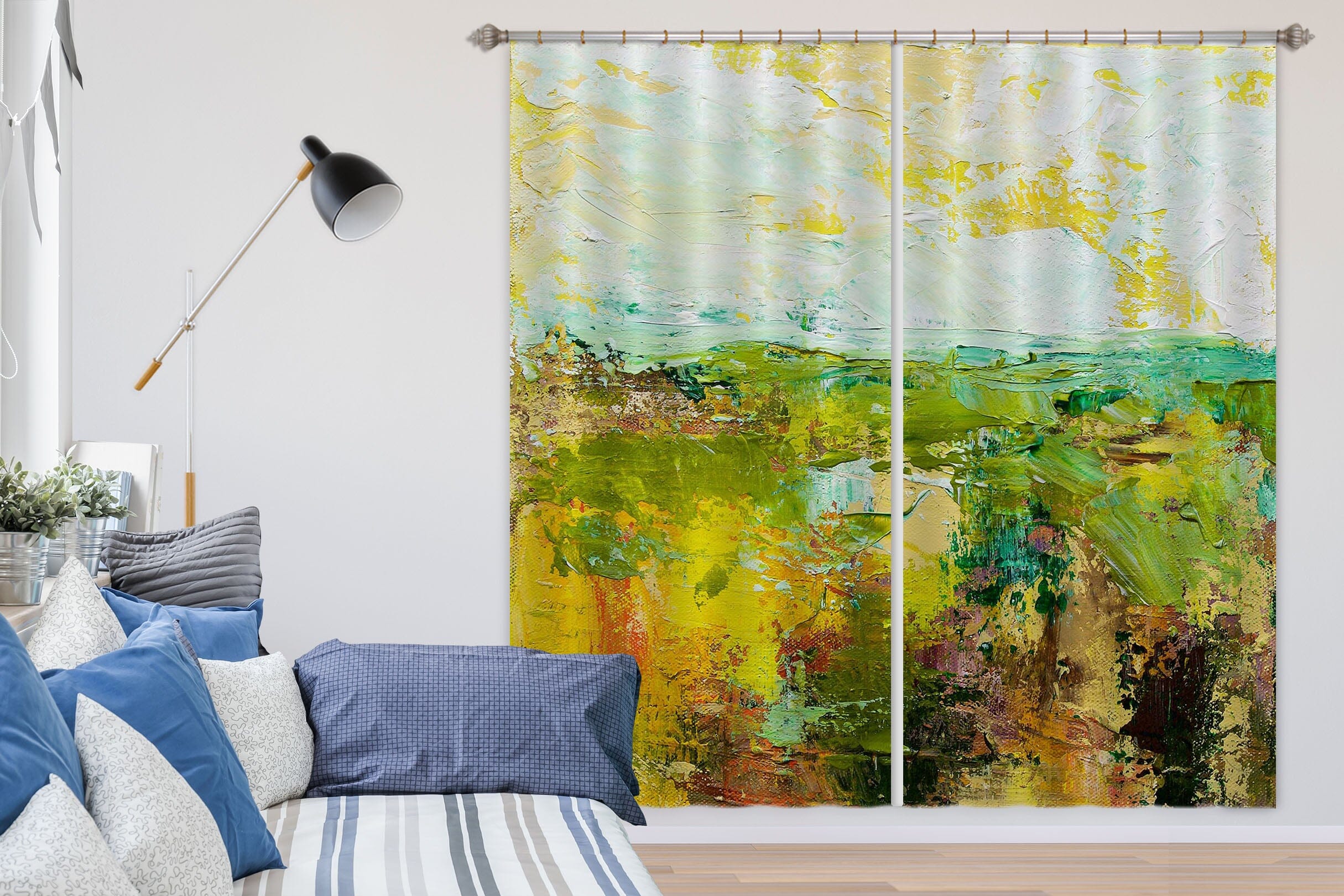 3D Graffiti Village 001 Allan P. Friedlander Curtain Curtains Drapes Curtains AJ Creativity Home