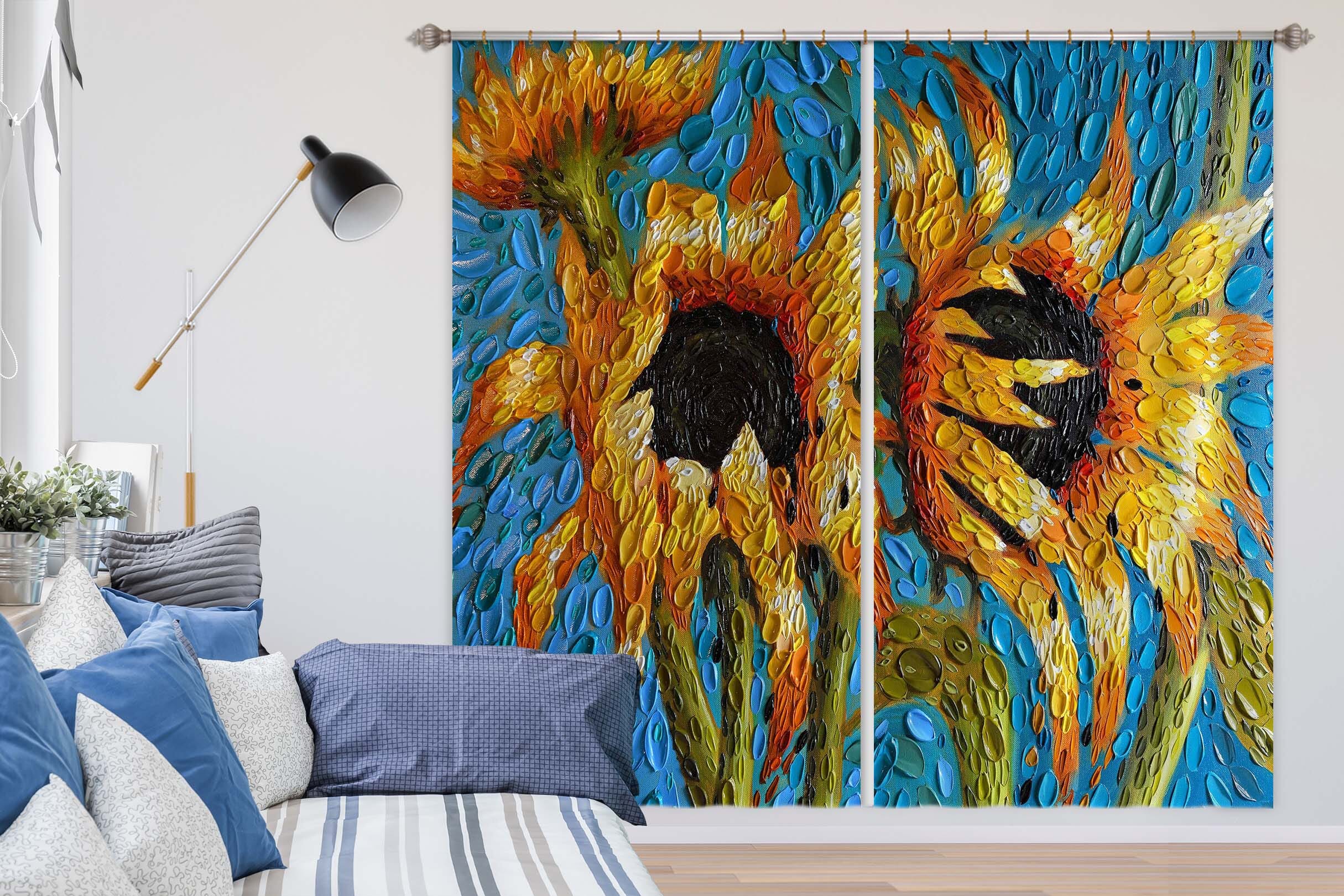 3D The Turquoise Drea 066 Dena Tollefson Curtain Curtains Drapes Curtains AJ Creativity Home