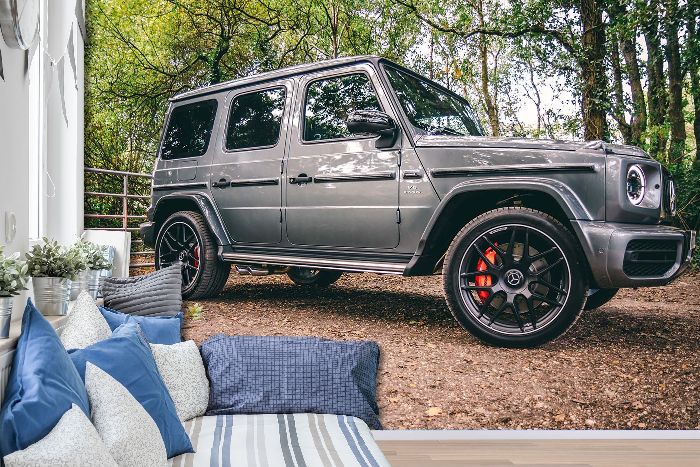 3D Auto Mercedes-Benz 102 Vehicle Wall Murals