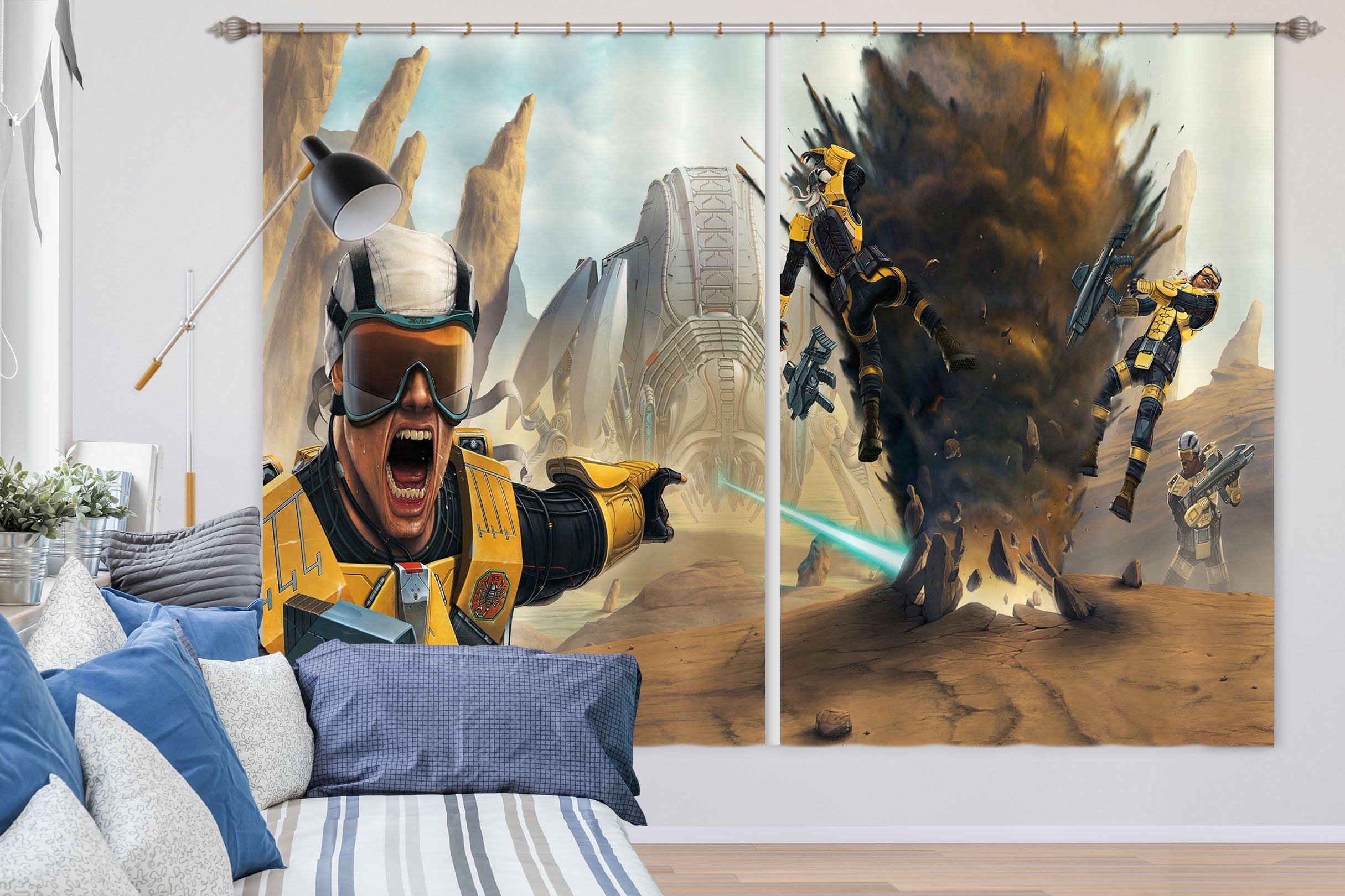 3D Battlefield 009 Vincent Hie Curtain Curtains Drapes Curtains AJ Creativity Home