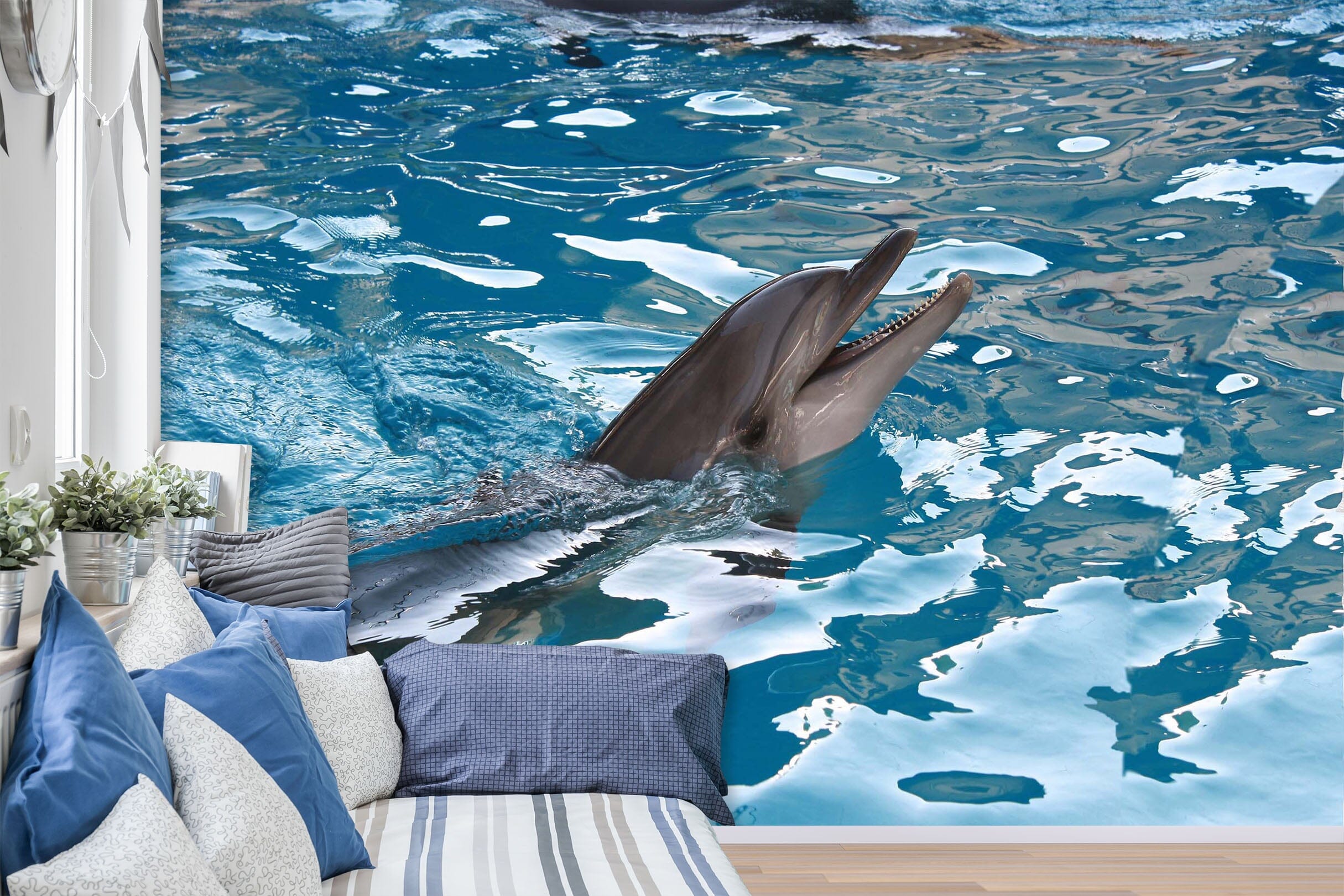 3D Dolphin 1489 Wall Murals Wallpaper AJ Wallpaper 2