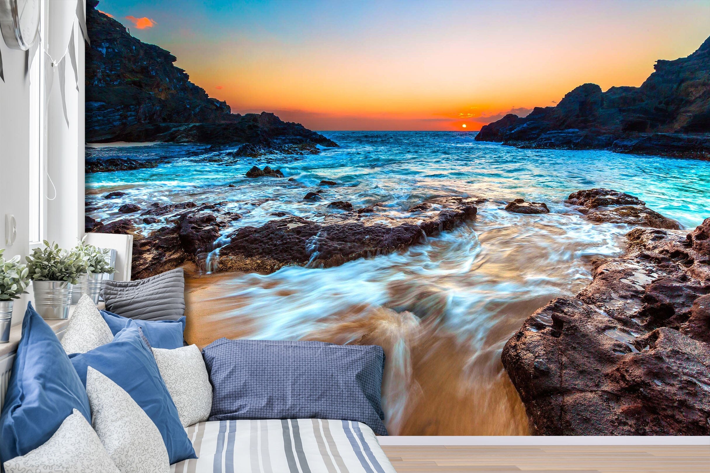 3D Reef Sunset 1483 Wall Murals Wallpaper AJ Wallpaper 2