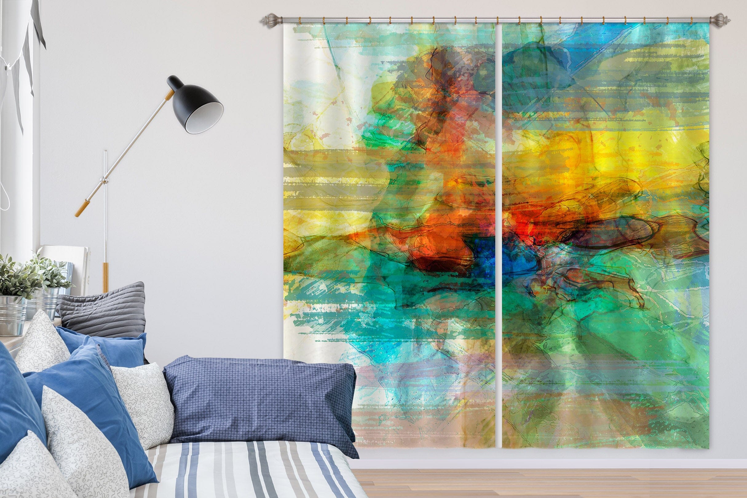 3D Color Collision 234 Michael Tienhaara Curtain Curtains Drapes Curtains AJ Creativity Home