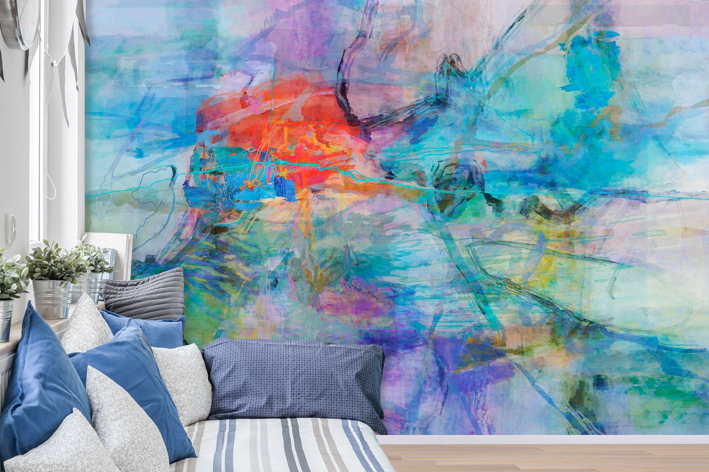 3D Blue Graffiti 1508 Michael Tienhaara Wall Mural Wall Murals Wallpaper AJ Wallpaper 2