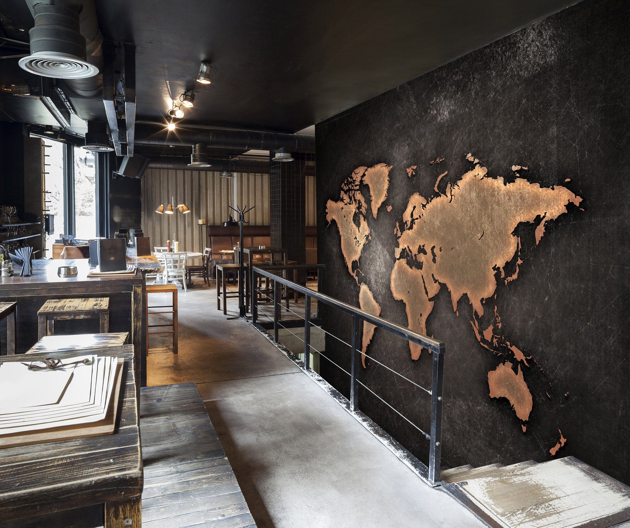 3D Gold Pattern 2005 World Map Wall Murals Wallpaper AJ Wallpaper 2