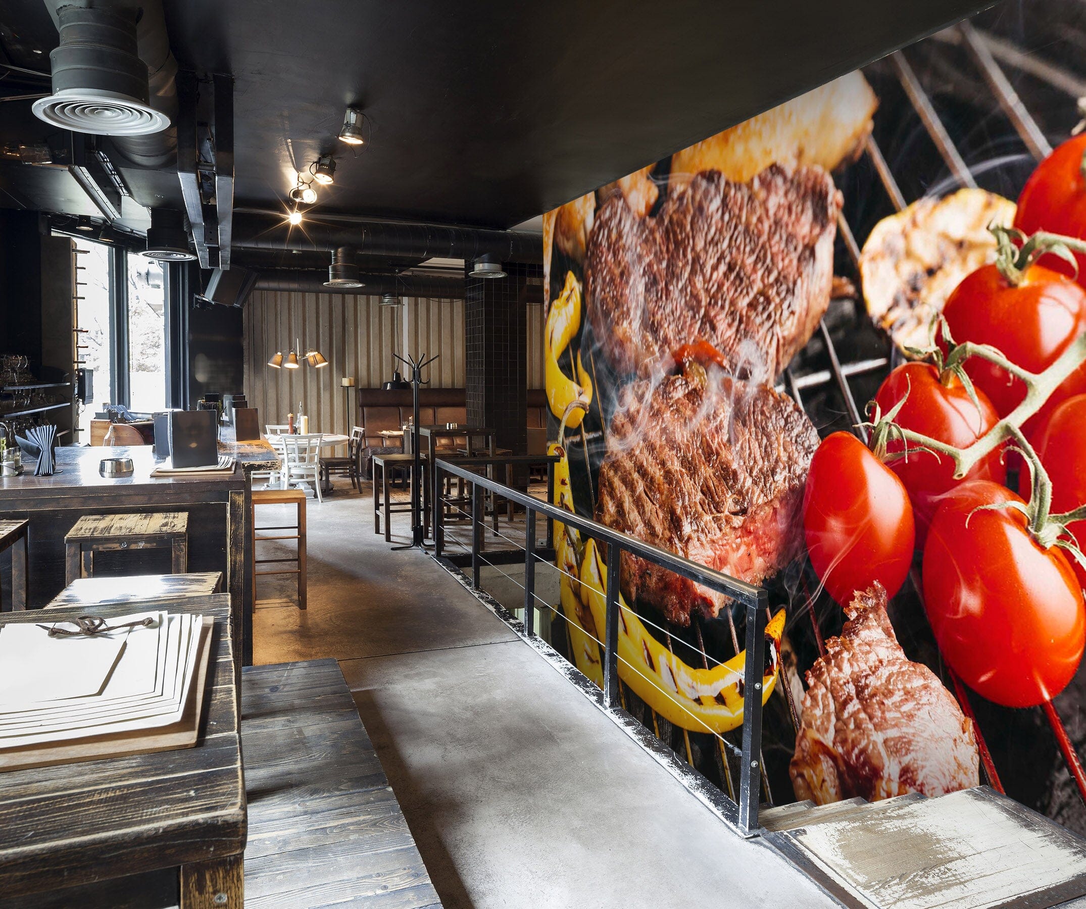 3D Charcoal Grilled Steak 1455 Wall Murals Wallpaper AJ Wallpaper 2