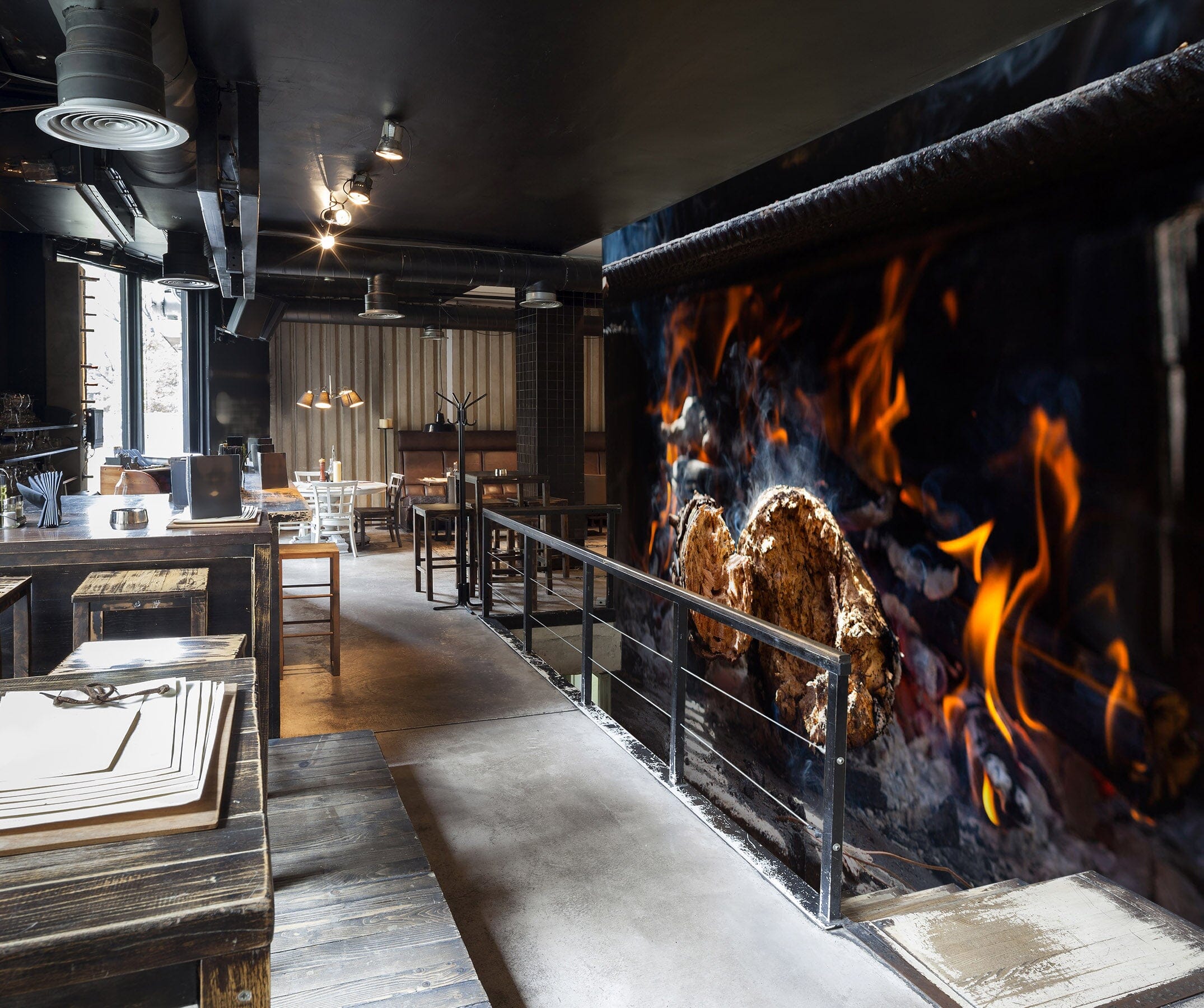 3D Fire Grilled Steak 1414 Wall Murals Wallpaper AJ Wallpaper 2