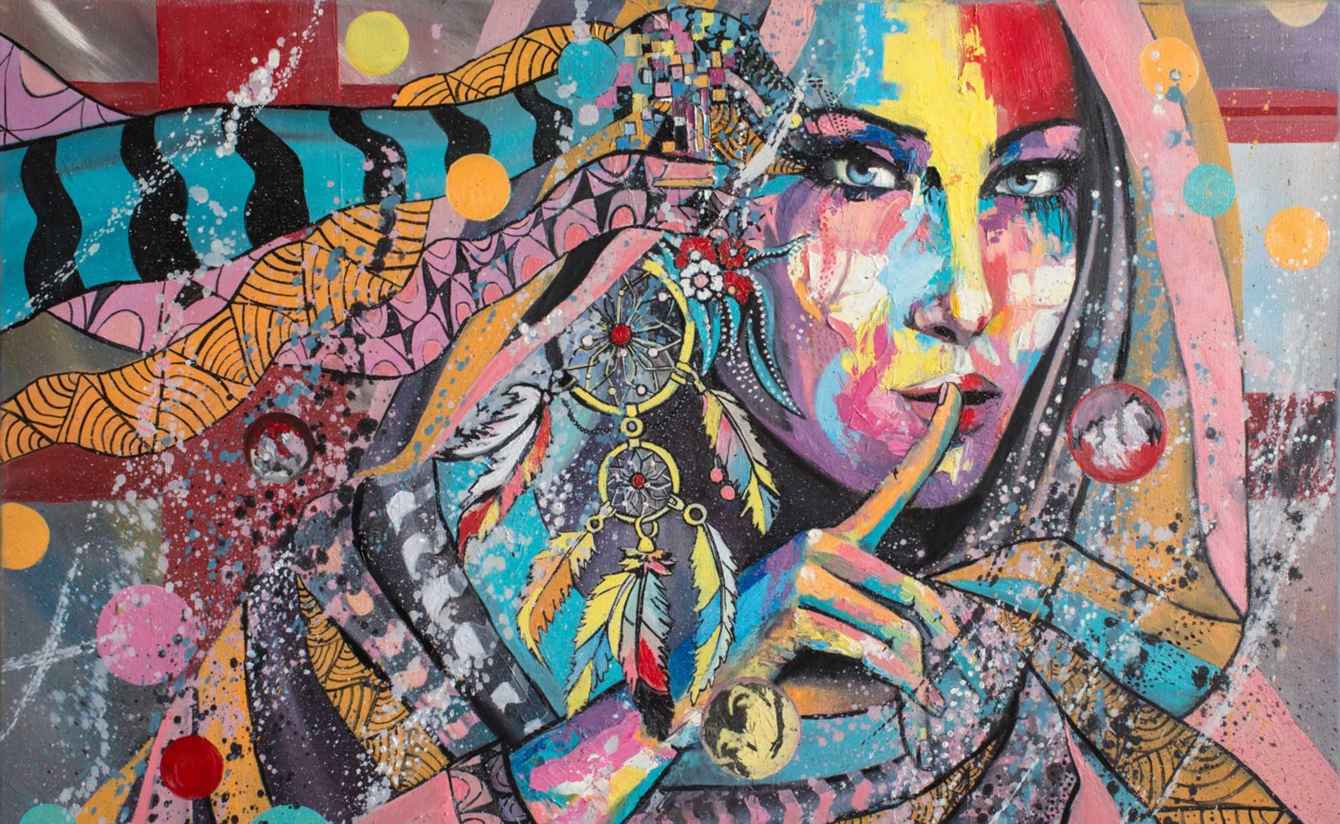 3D Graffiti Pretty Girl 417 Garage Door Mural Wallpaper AJ Wallpaper