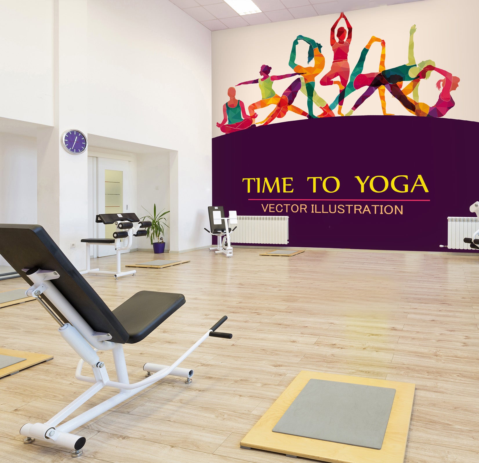 3D Yoga Time 090 Wall Murals Wallpaper AJ Wallpaper 2