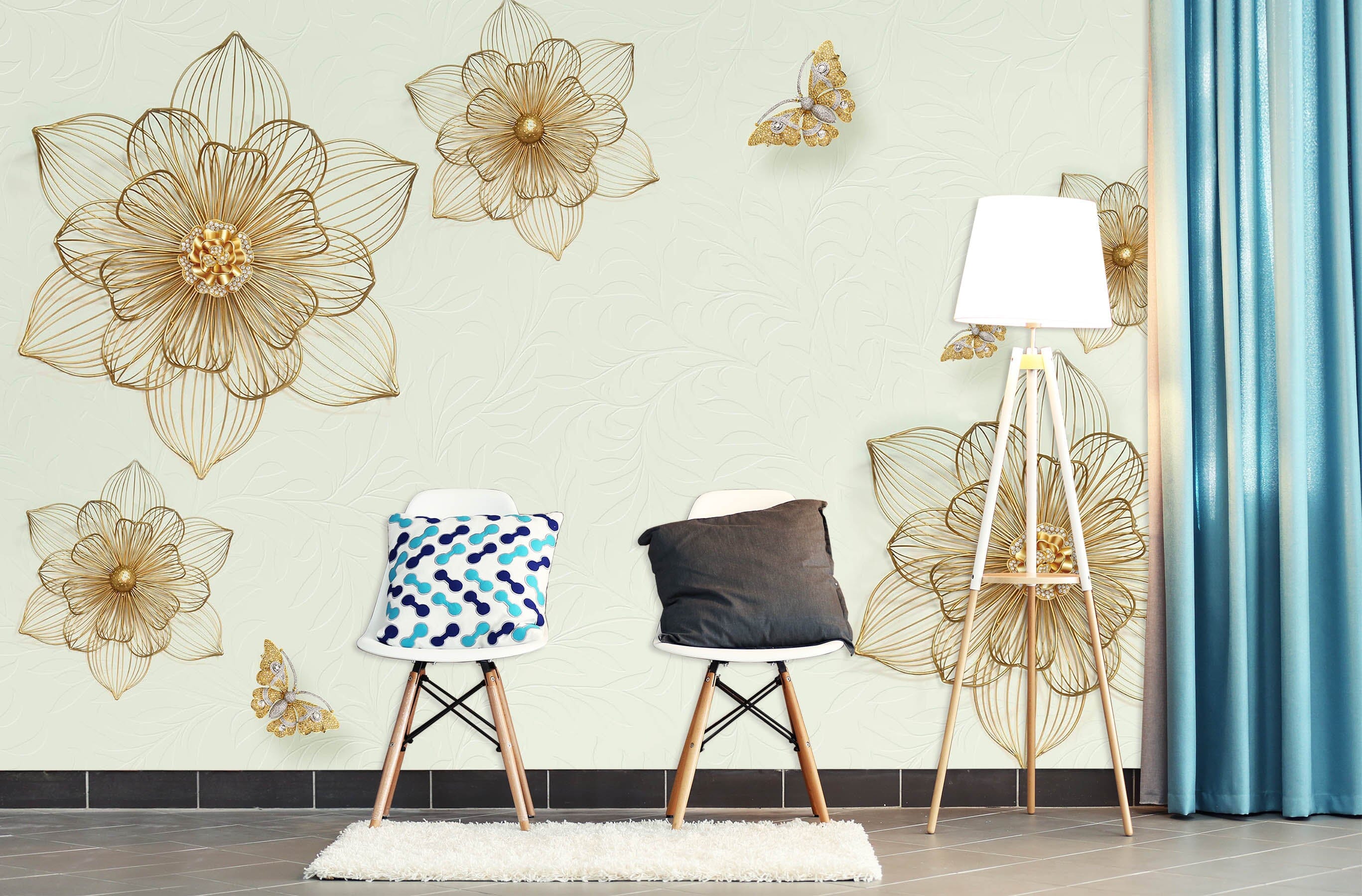3D Petal Line 1533 Wall Murals Wallpaper AJ Wallpaper 2