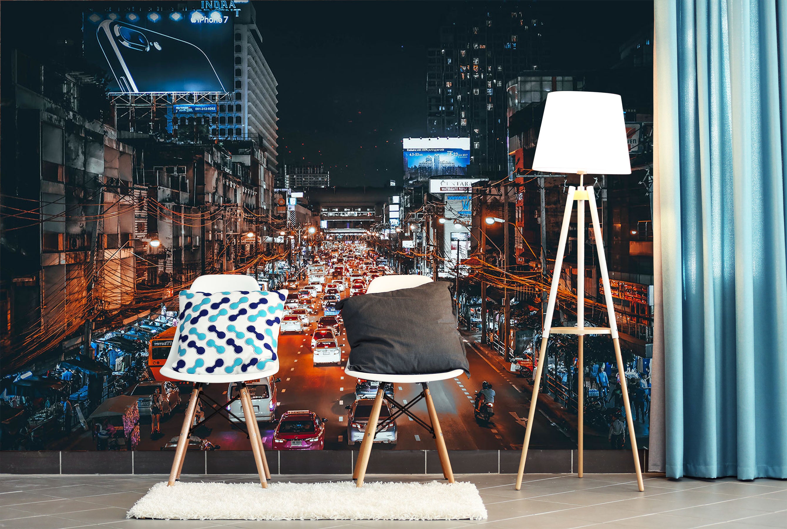 3D Night Light Car 397 Vehicle Wall Murals