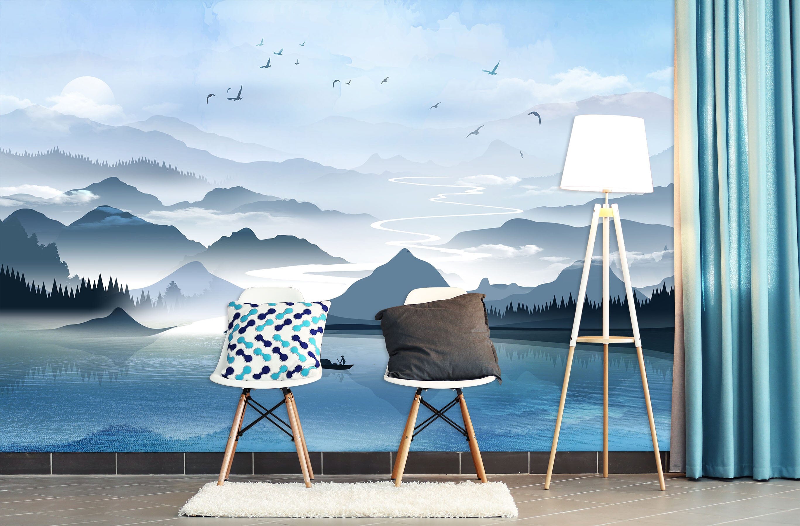 3D Mountain Peak 1413 Wall Murals Wallpaper AJ Wallpaper 2