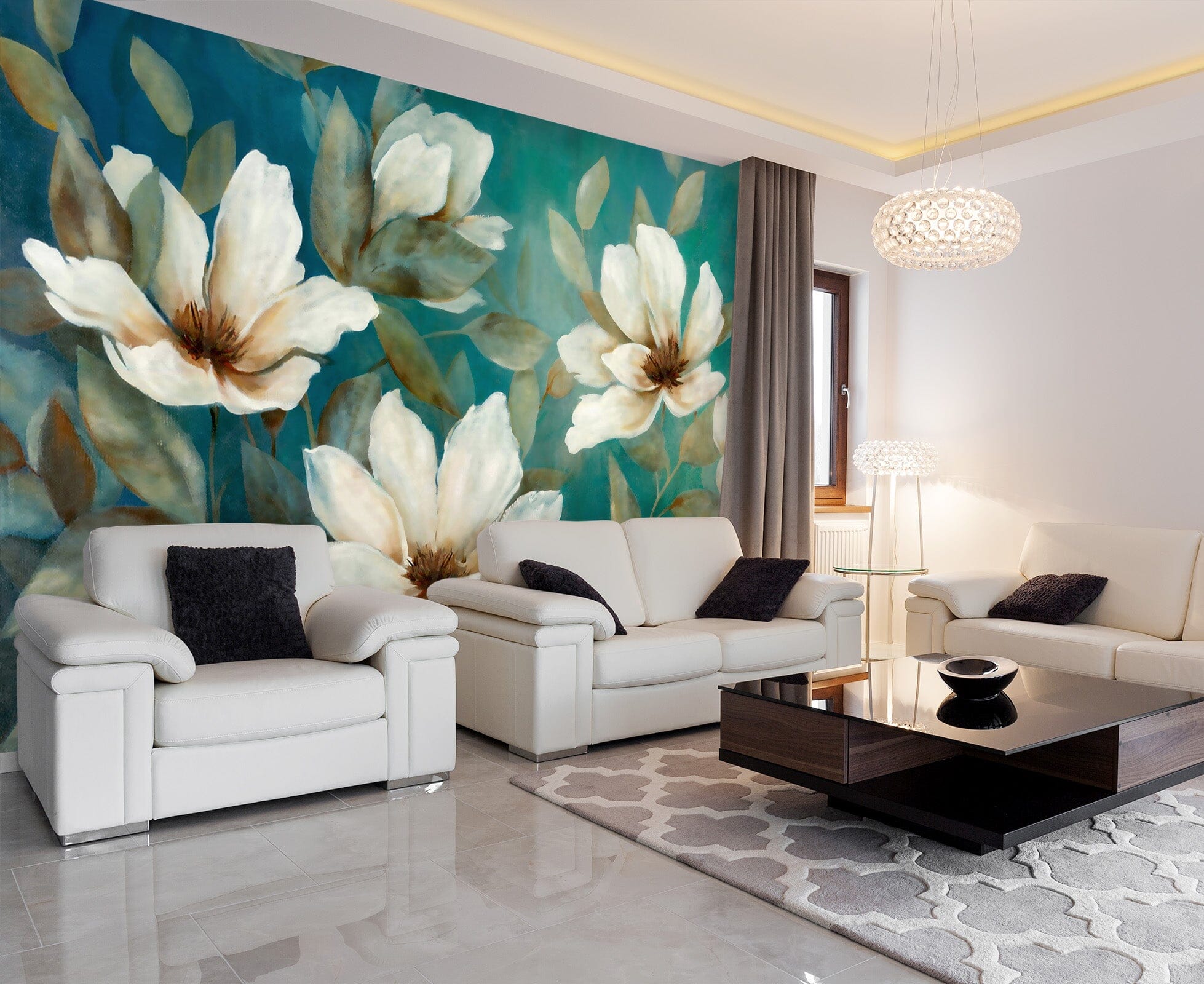 3D Retro Flower 136 Wall Murals Wallpaper AJ Wallpaper 2