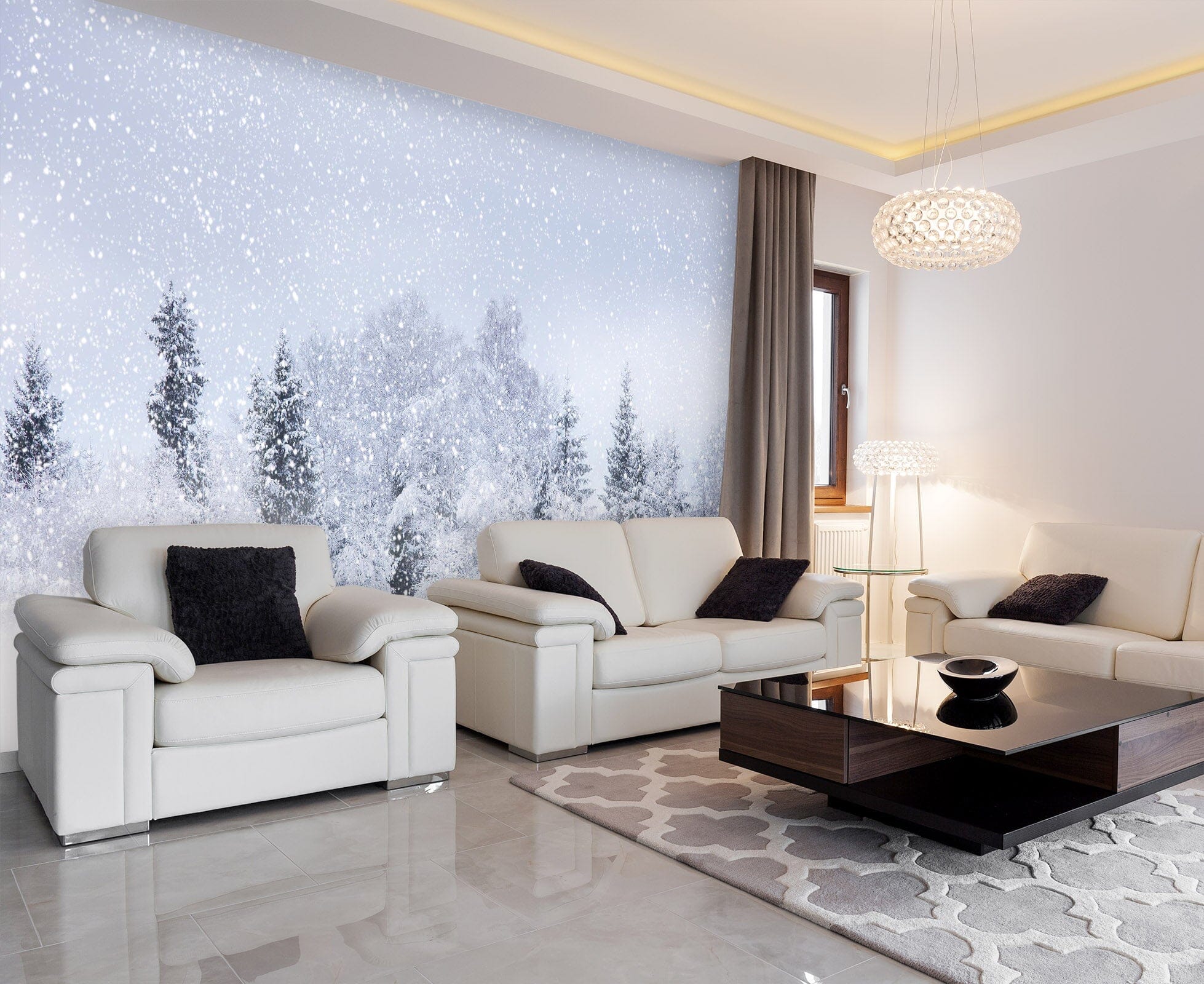 3D Snowy Landscape 131 Wall Murals Wallpaper AJ Wallpaper 2
