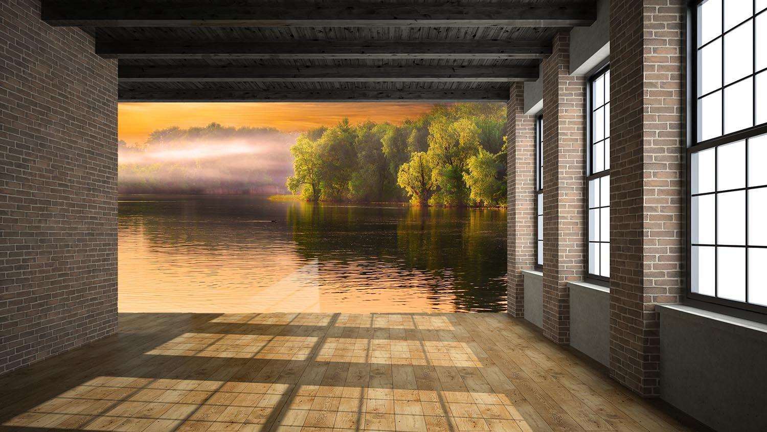 Foggy Lake Wallpaper AJ Wallpaper