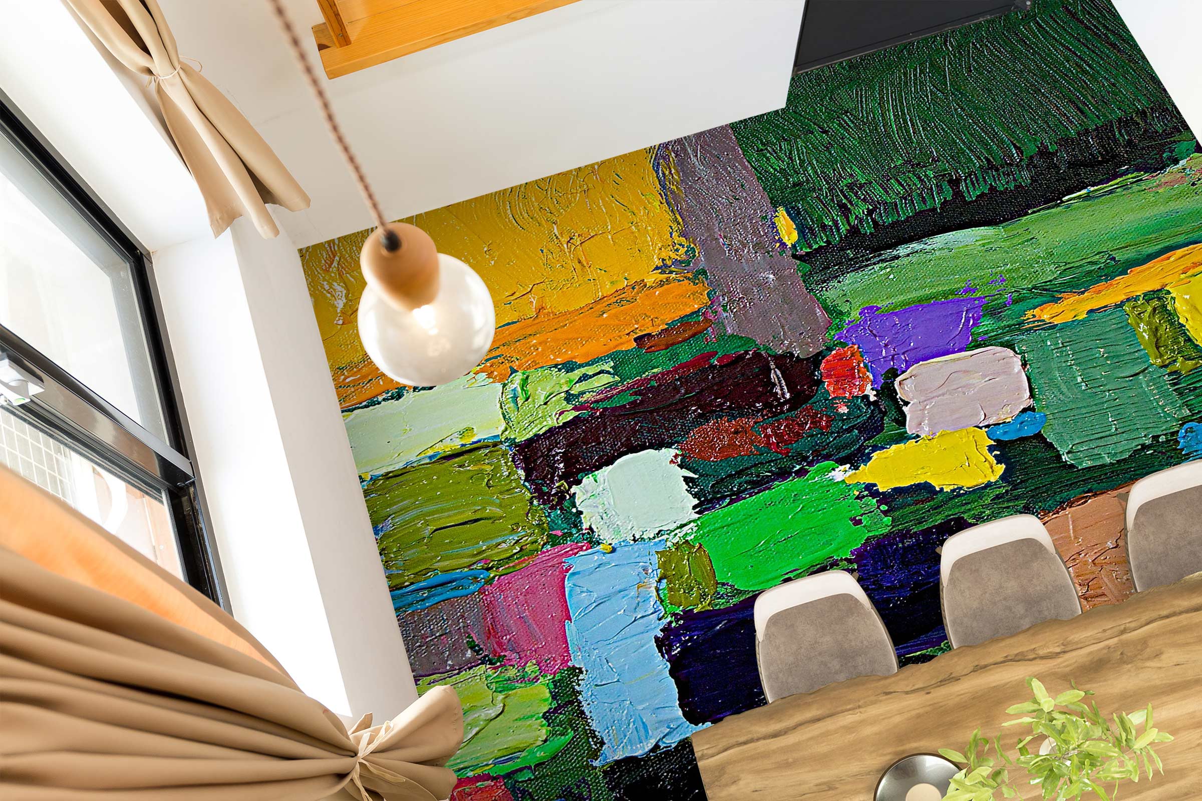 3D Color Pigment Block Pattern 9624 Allan P. Friedlander Floor Mural