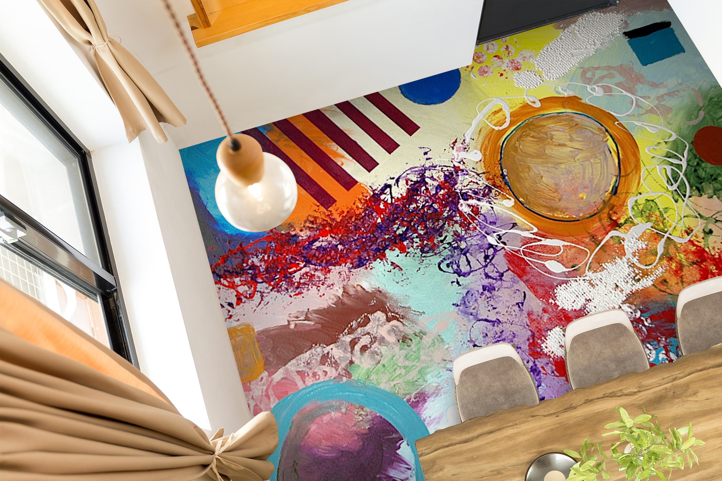 3D Paint Color Pattern 9507 Allan P. Friedlander Floor Mural