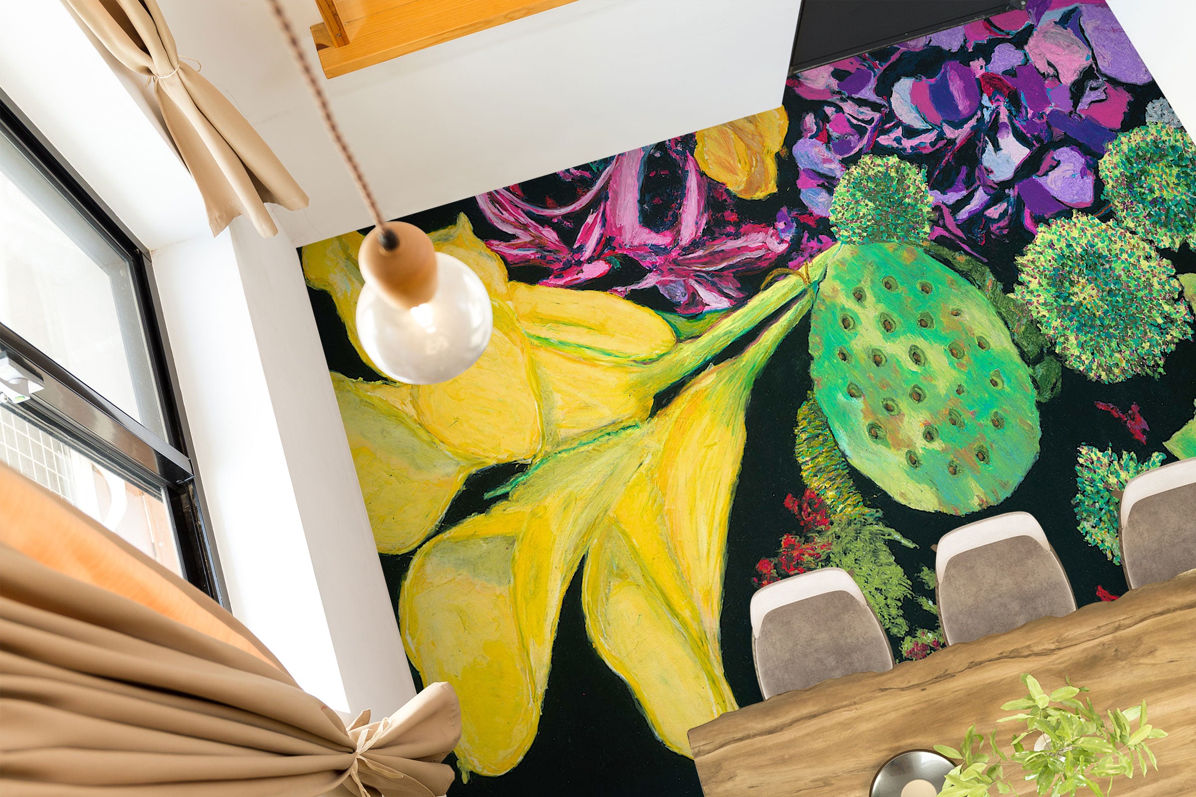3D Lotus Flower 96128 Allan P. Friedlander Floor Mural