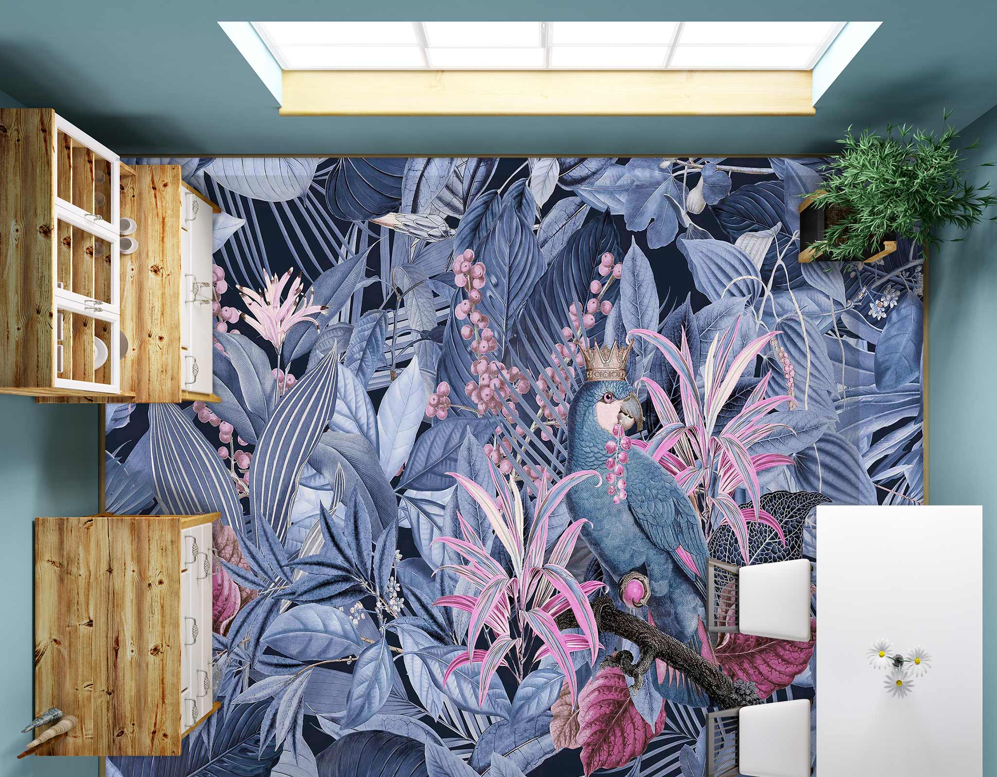 3D Grey Grove 10034 Andrea Haase Floor Mural