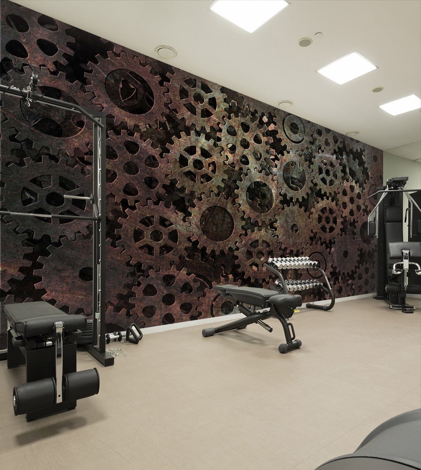 3D Black Gear 316 Wall Murals Wallpaper AJ Wallpaper 2