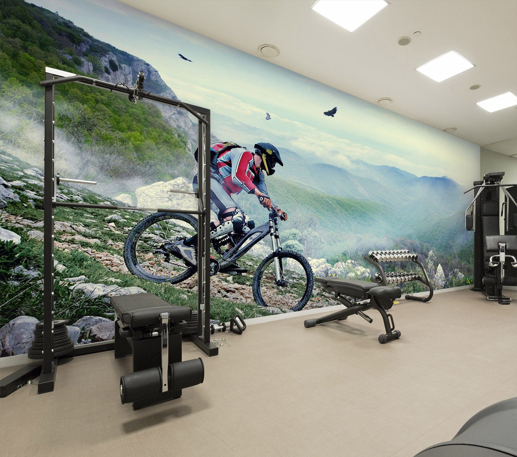 3D Mountain Biking 225 Wall Murals Wallpaper AJ Wallpaper 2