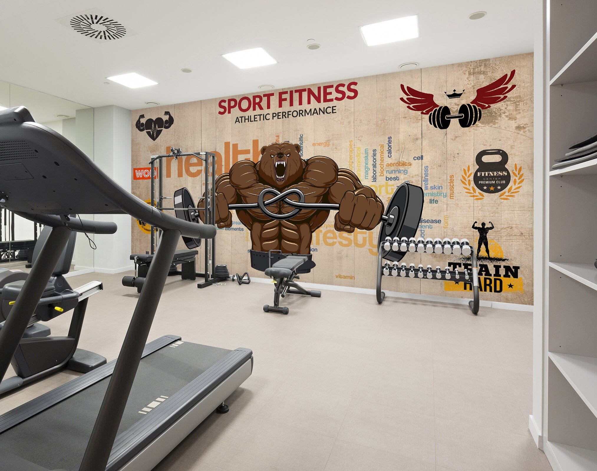 3D Strong Bear 093 Wall Murals Wallpaper AJ Wallpaper 2