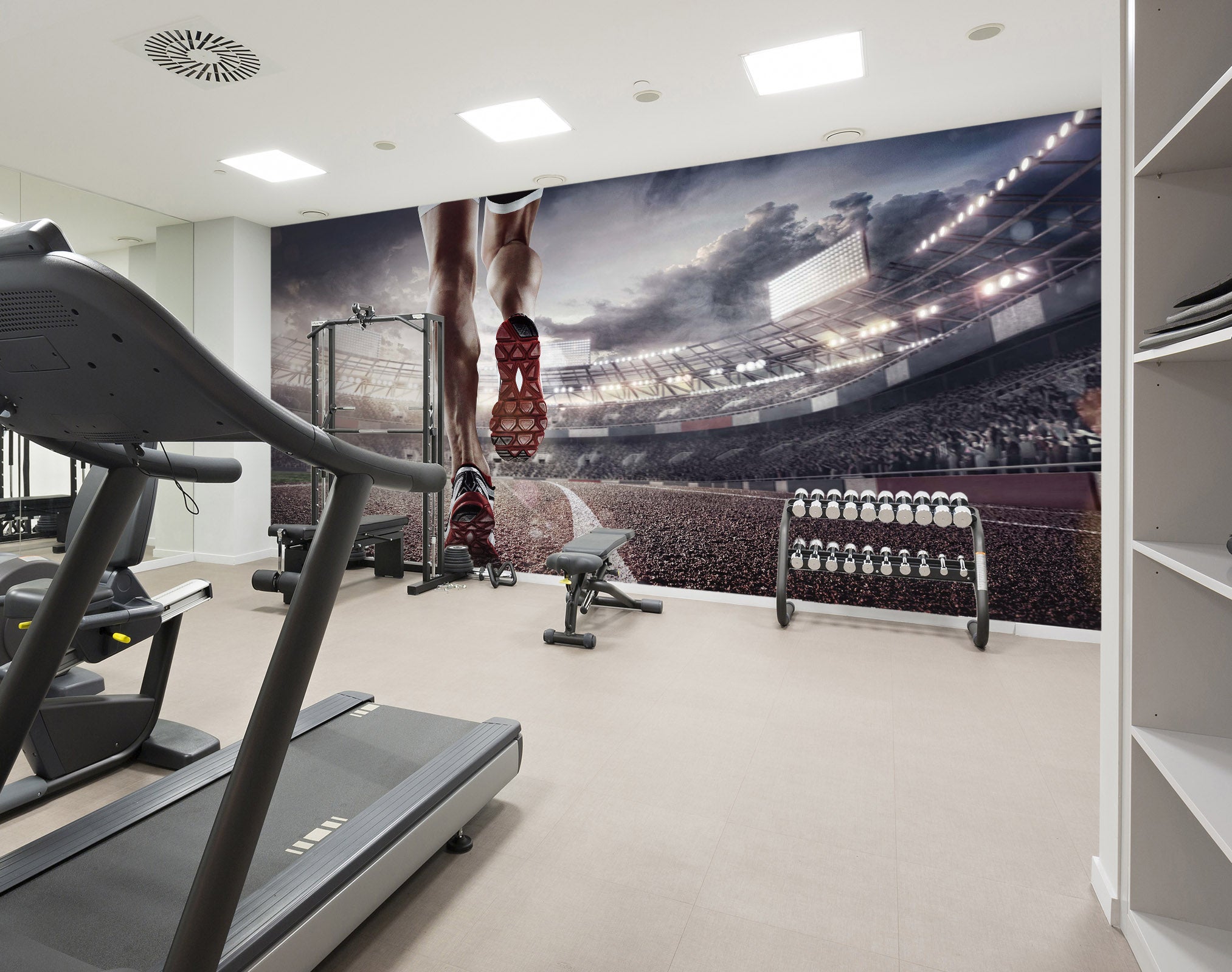 3D Sports Footsteps 092 Wall Murals Wallpaper AJ Wallpaper 2
