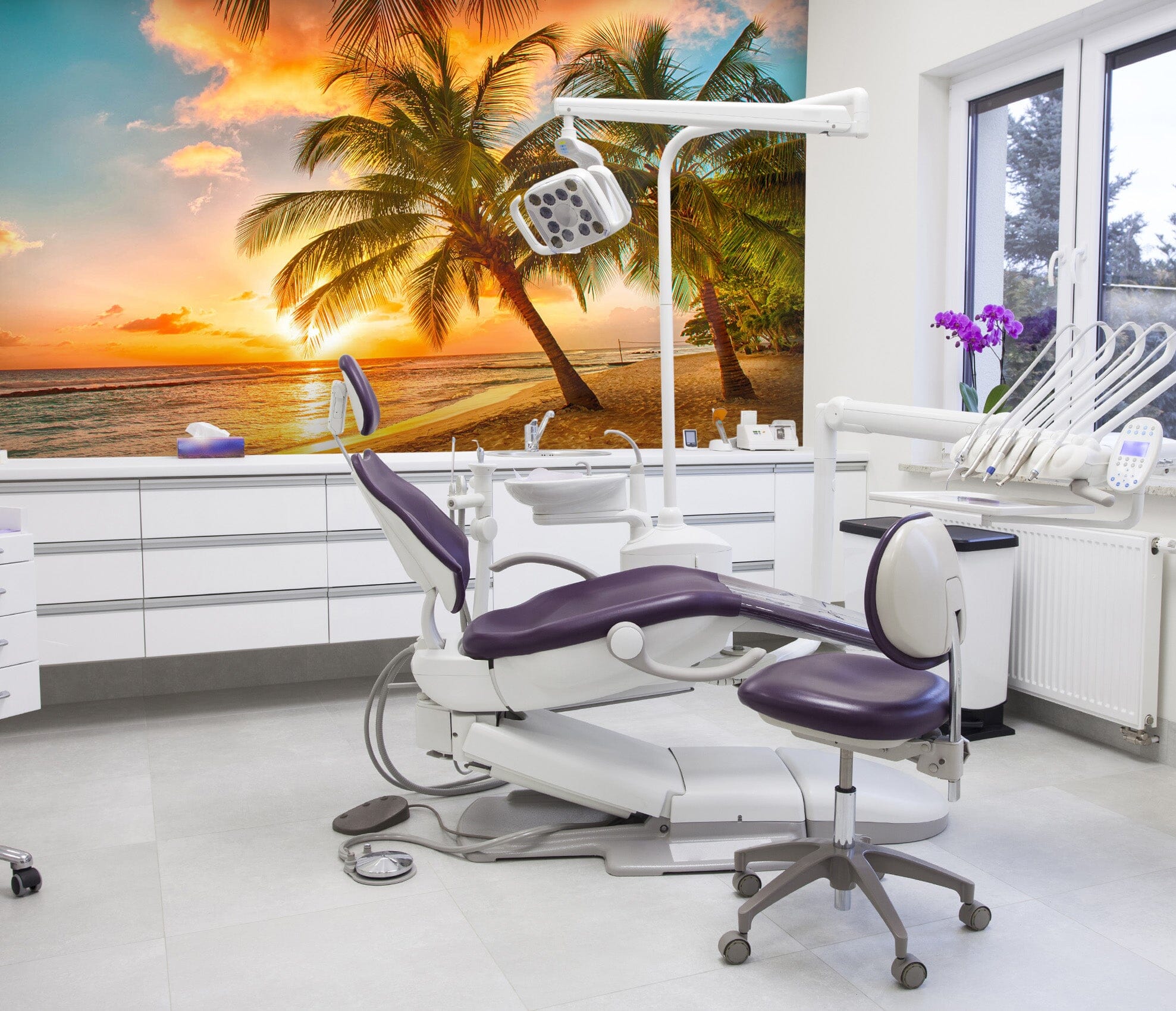 3D Sunset Beach 055 Wall Murals Wallpaper AJ Wallpaper 2