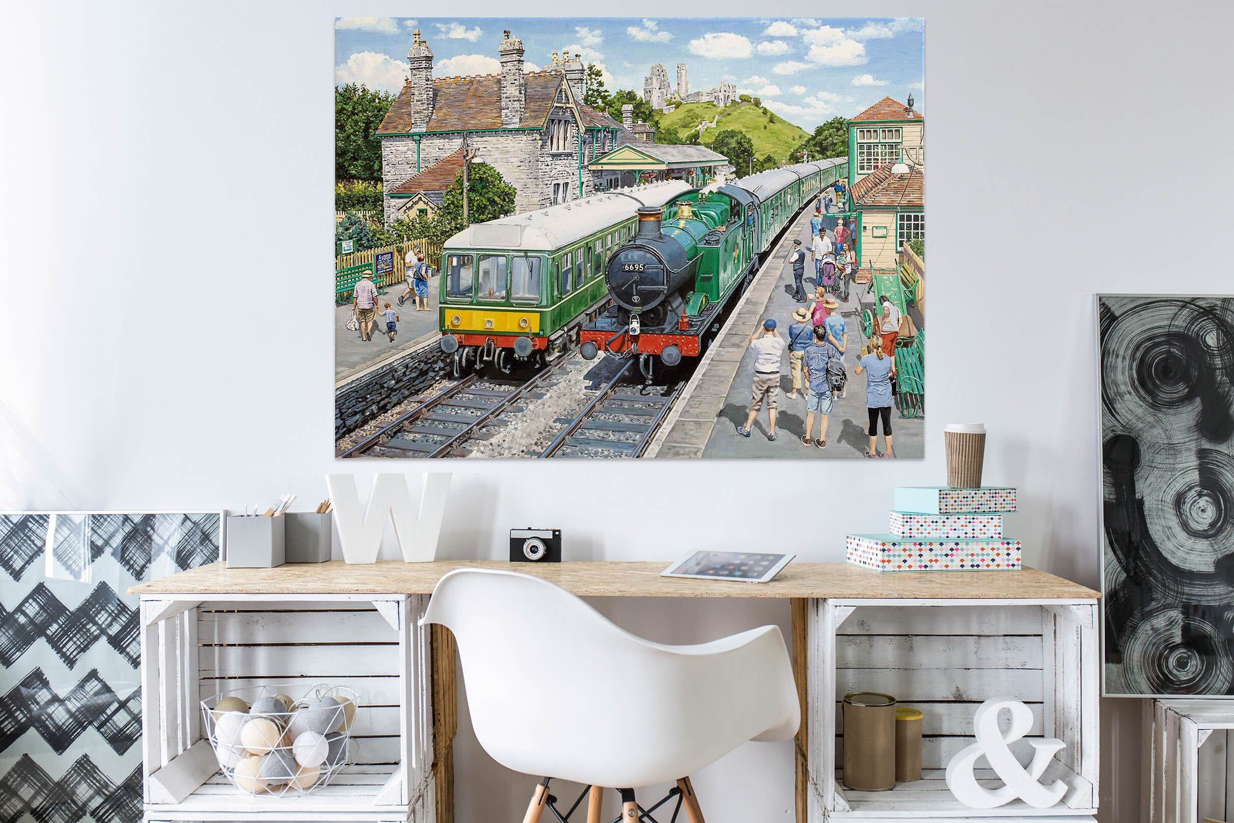 3D Corfe Castle Station 025 Trevor Mitchell Wall Sticker Wallpaper AJ Wallpaper 2