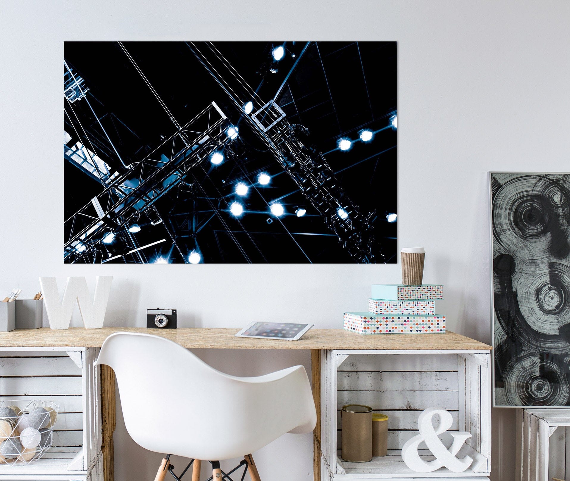3D Brightly Lit 013 Noirblanc777 Wall Sticker Wallpaper AJ Wallpaper 2