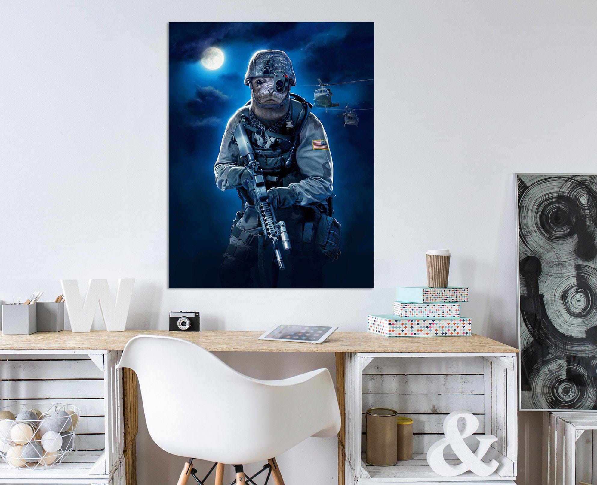 3D Dog Warrior 068 Vincent Hie Wall Sticker Wallpaper AJ Wallpaper 2