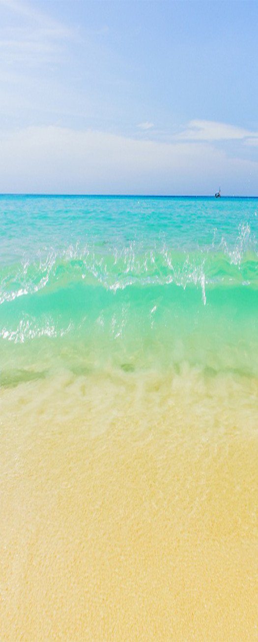 3D surge brine sandy beach door mural Wallpaper AJ Wallpaper